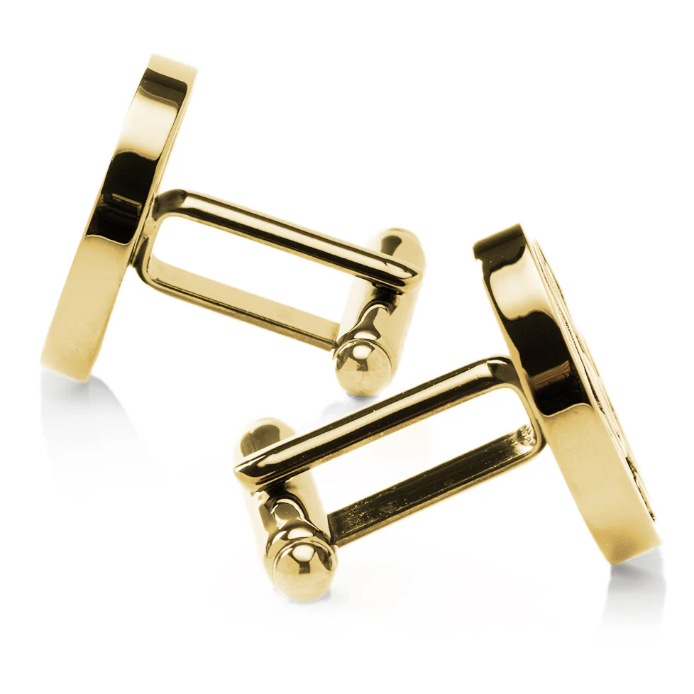 Crypto Bitcoin Debossed Cufflink - Image 4