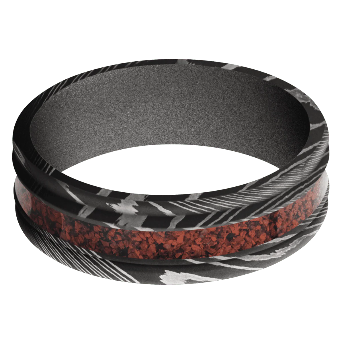 Damascus + Acid Finish + Gun Metal Grey - Image 3
