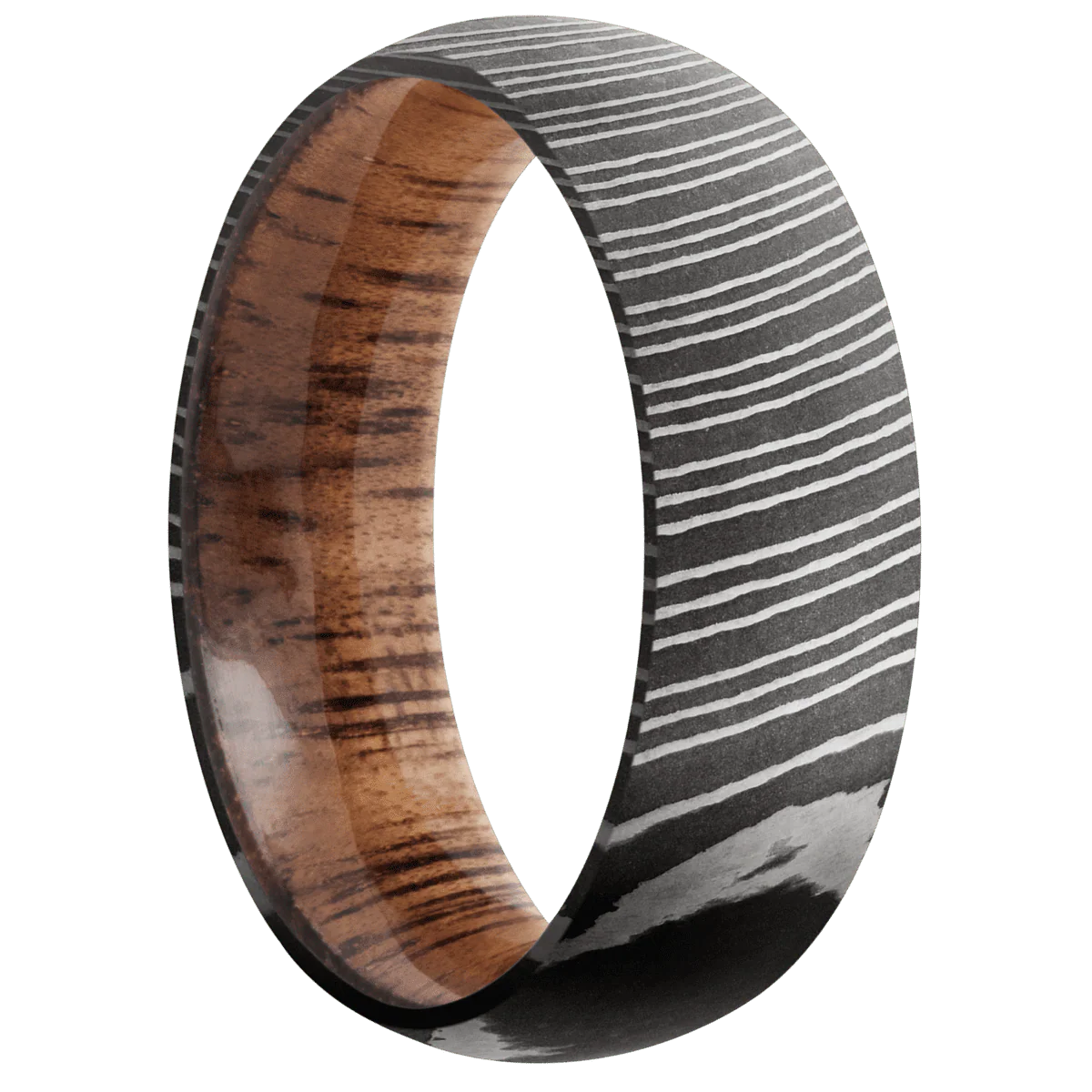 Damascus + Acid Finish + Koa