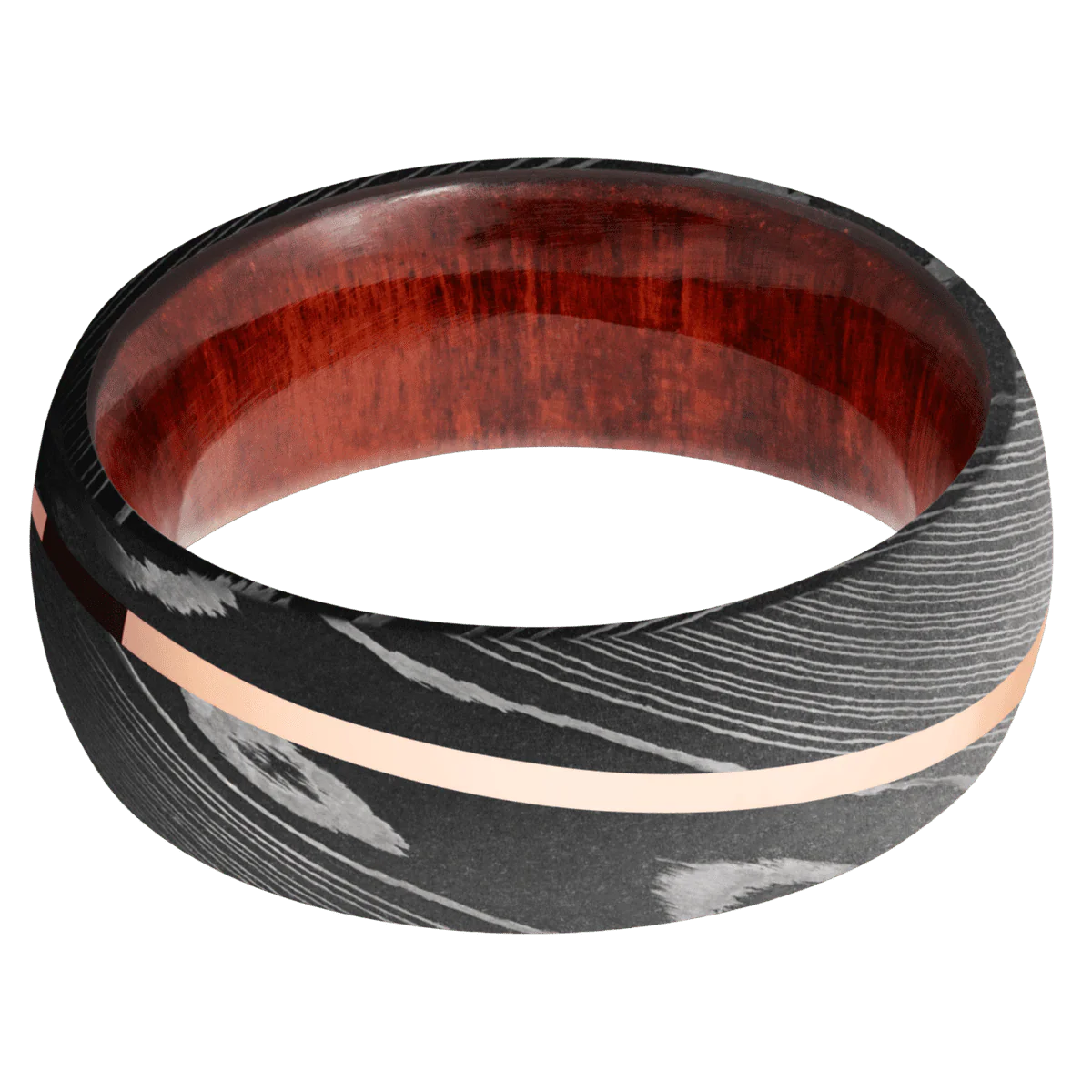 Damascus + Acid Finish + Red Heart - Image 3