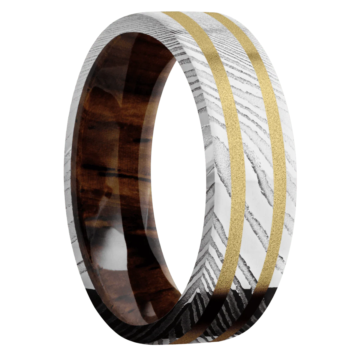 Damascus + Polish Finish + Cocobolo