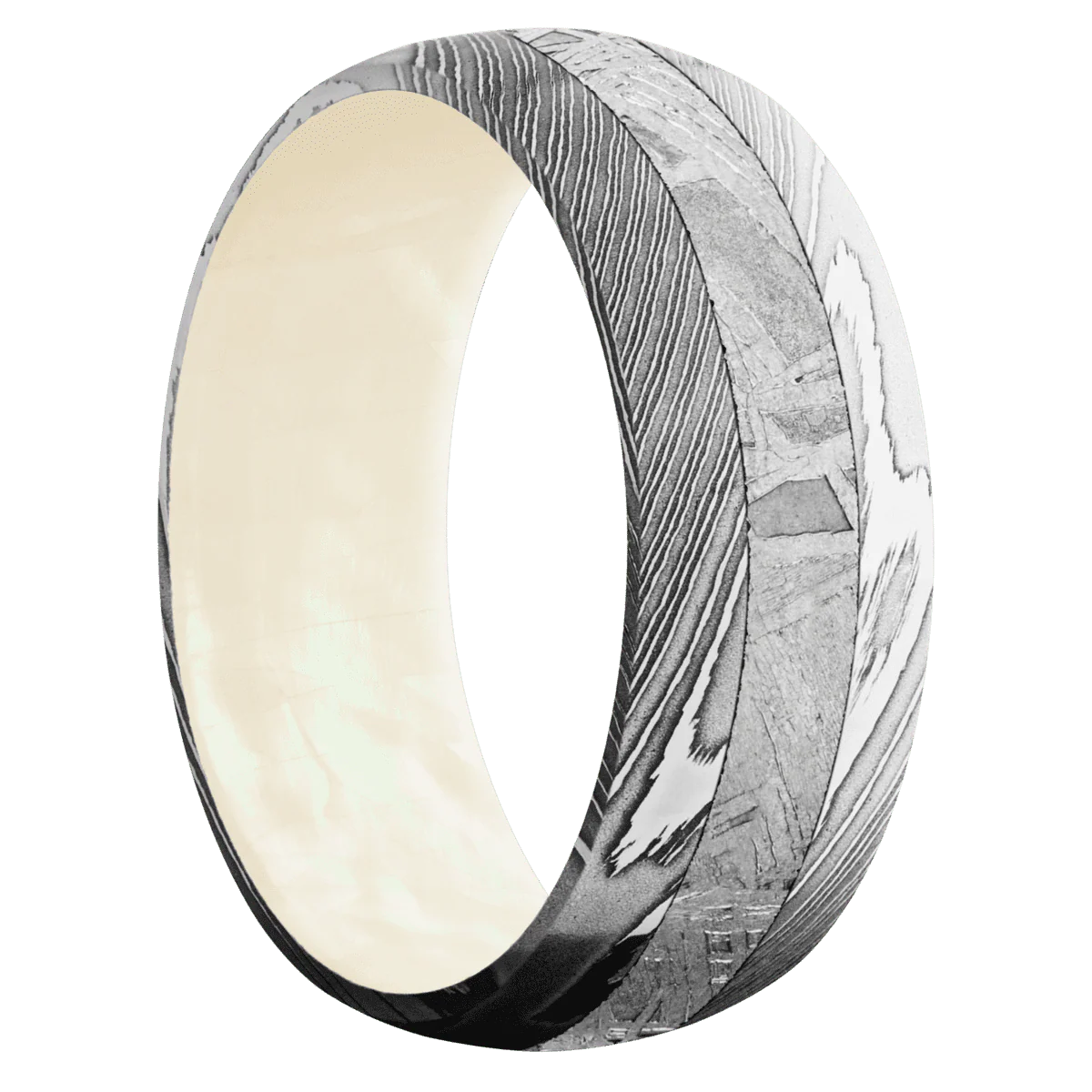 Damascus + Polish Finish + Freshwater Mother of Pearl