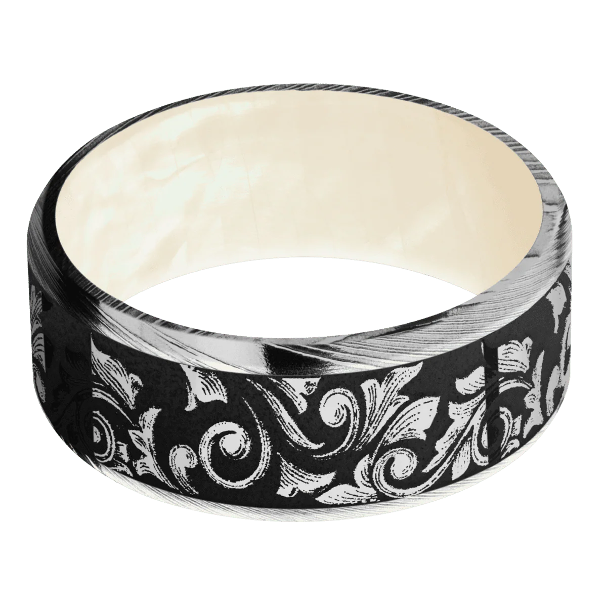 Damascus + Polish Finish + Freshwater Mother of Pearl - Image 3