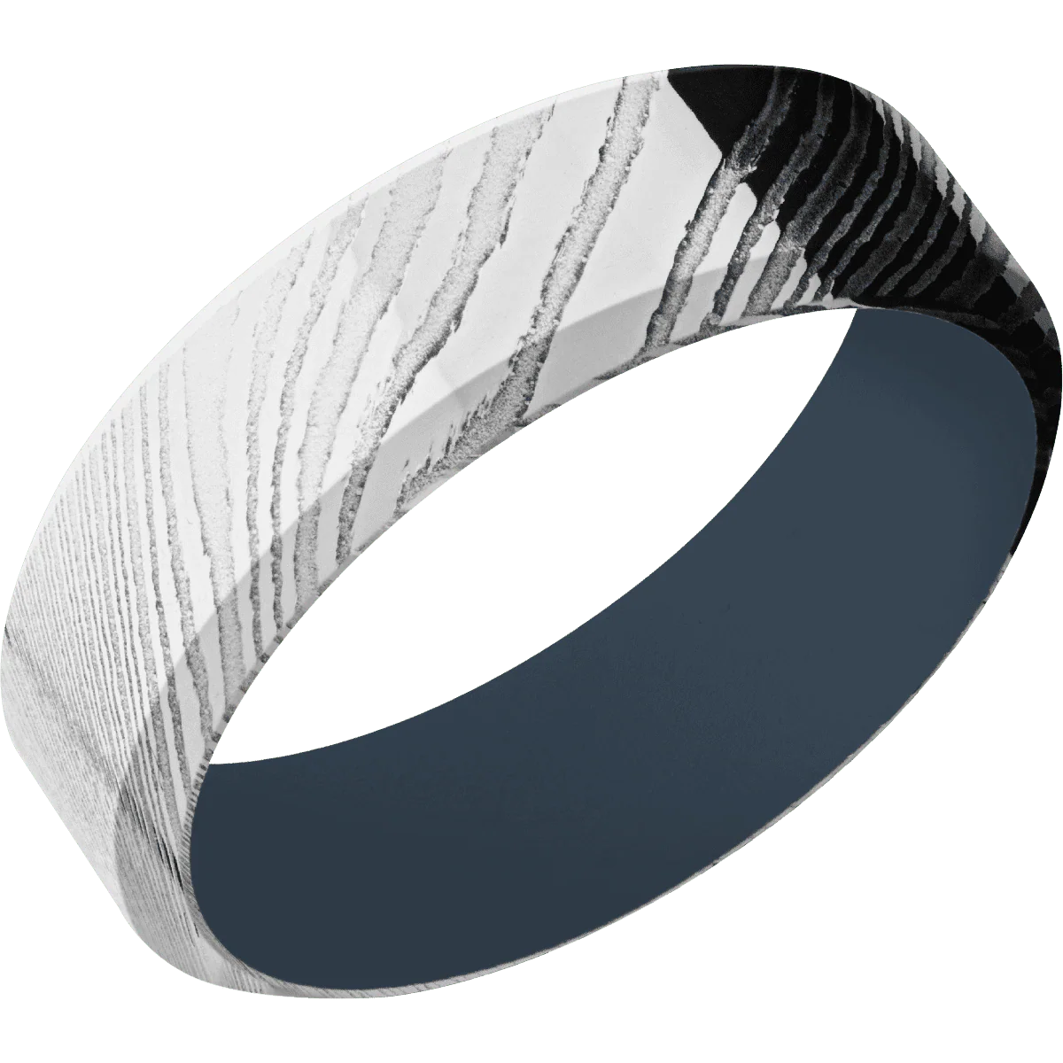 Damascus + Polish Finish + Navy Blue - Image 2