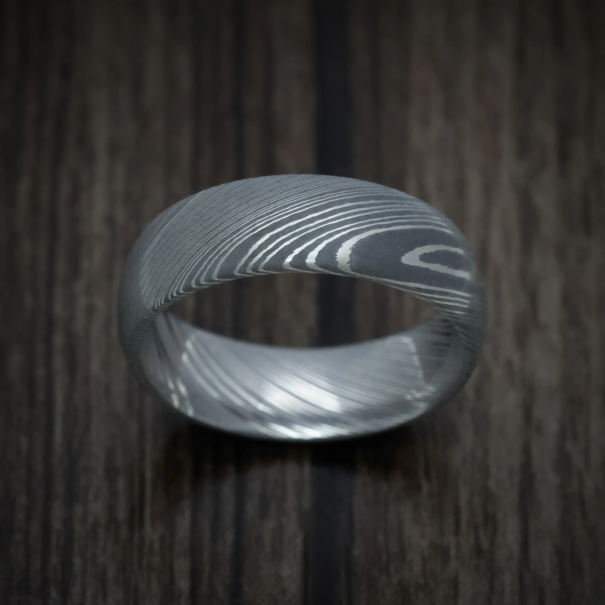 Damascus Steel Men's Starter Ring - Ready to Ship - Image 2
