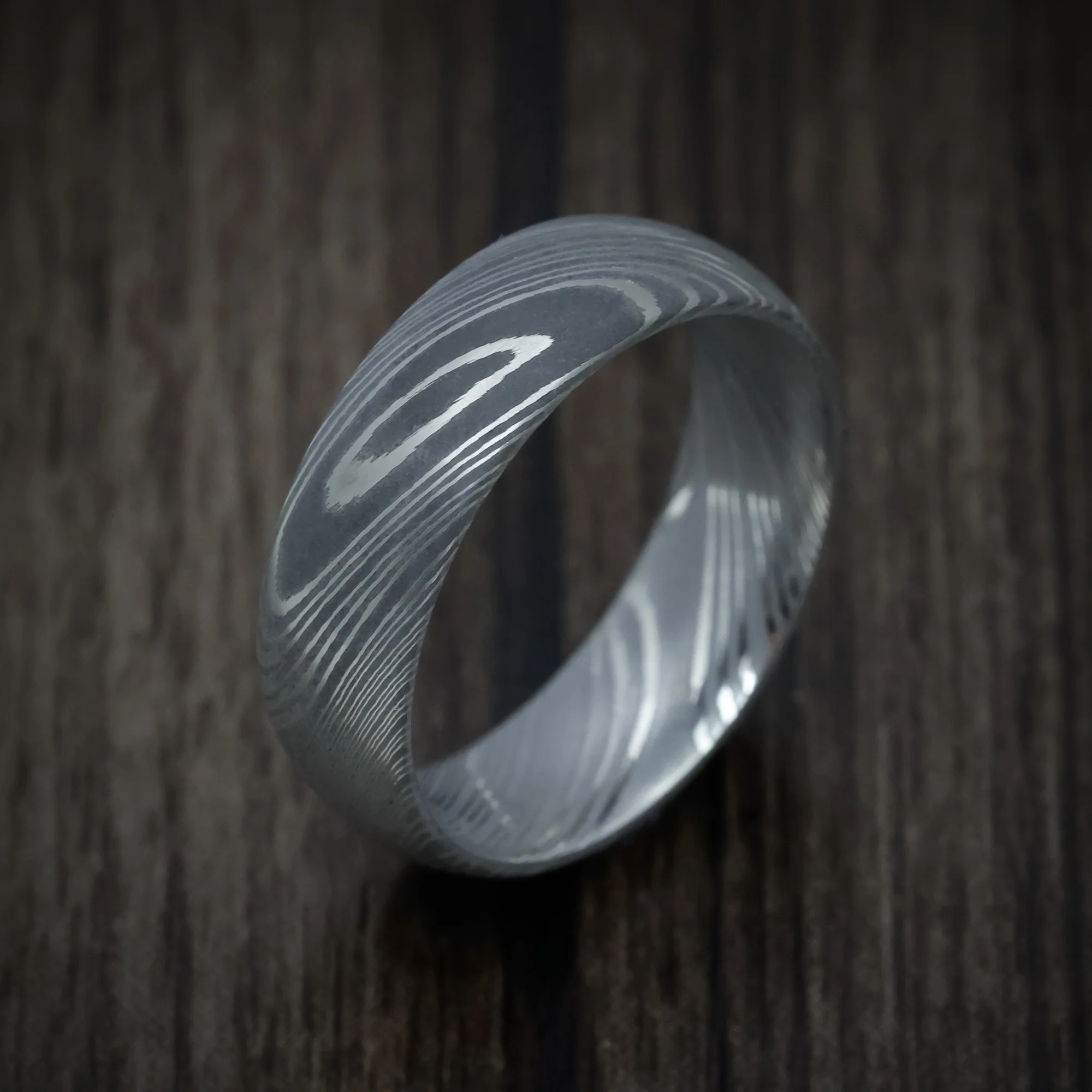 Damascus Steel Men's Starter Ring - Ready to Ship - Image 3