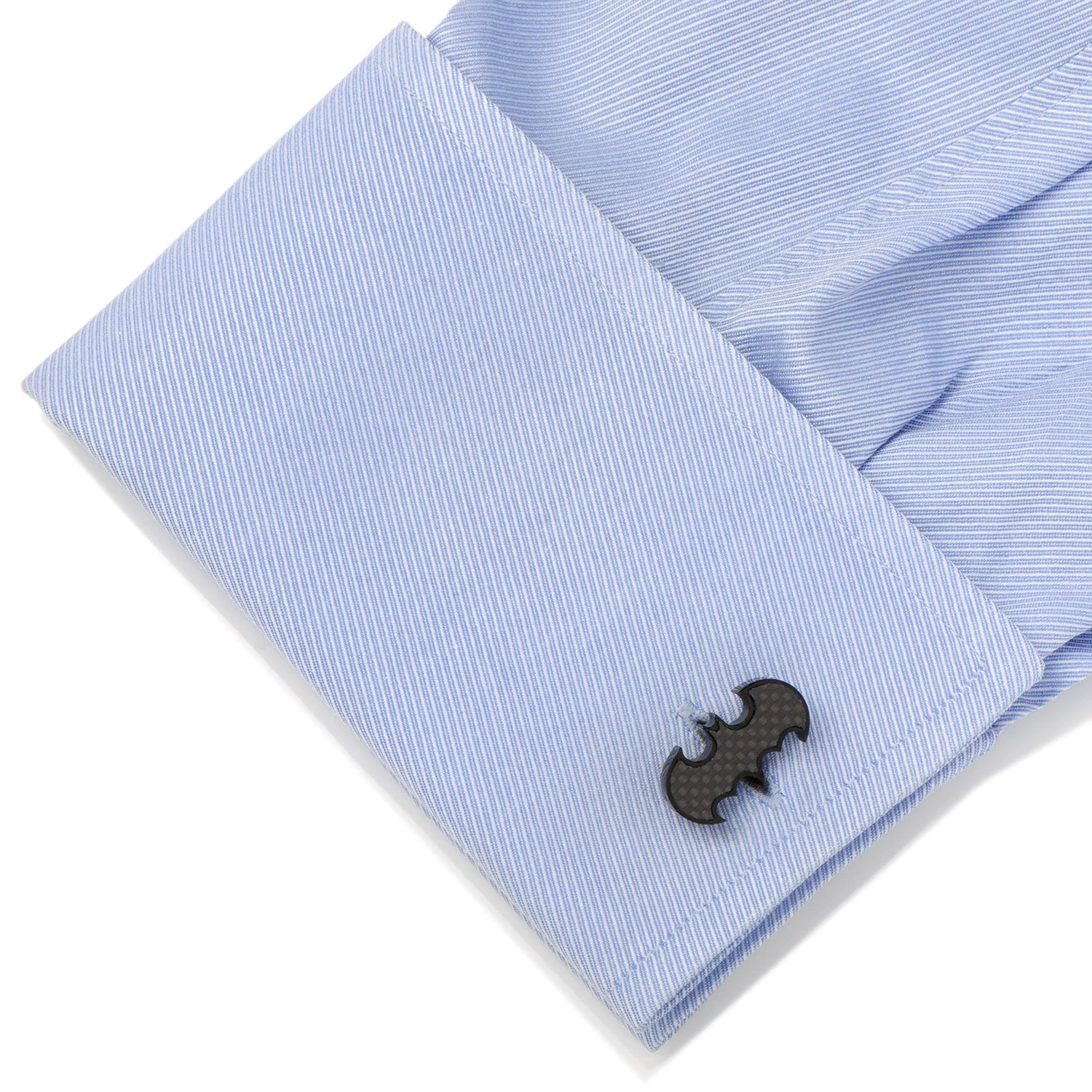 DC Batman Stainless Steel Carbon Fiber Cufflinks - Image 3