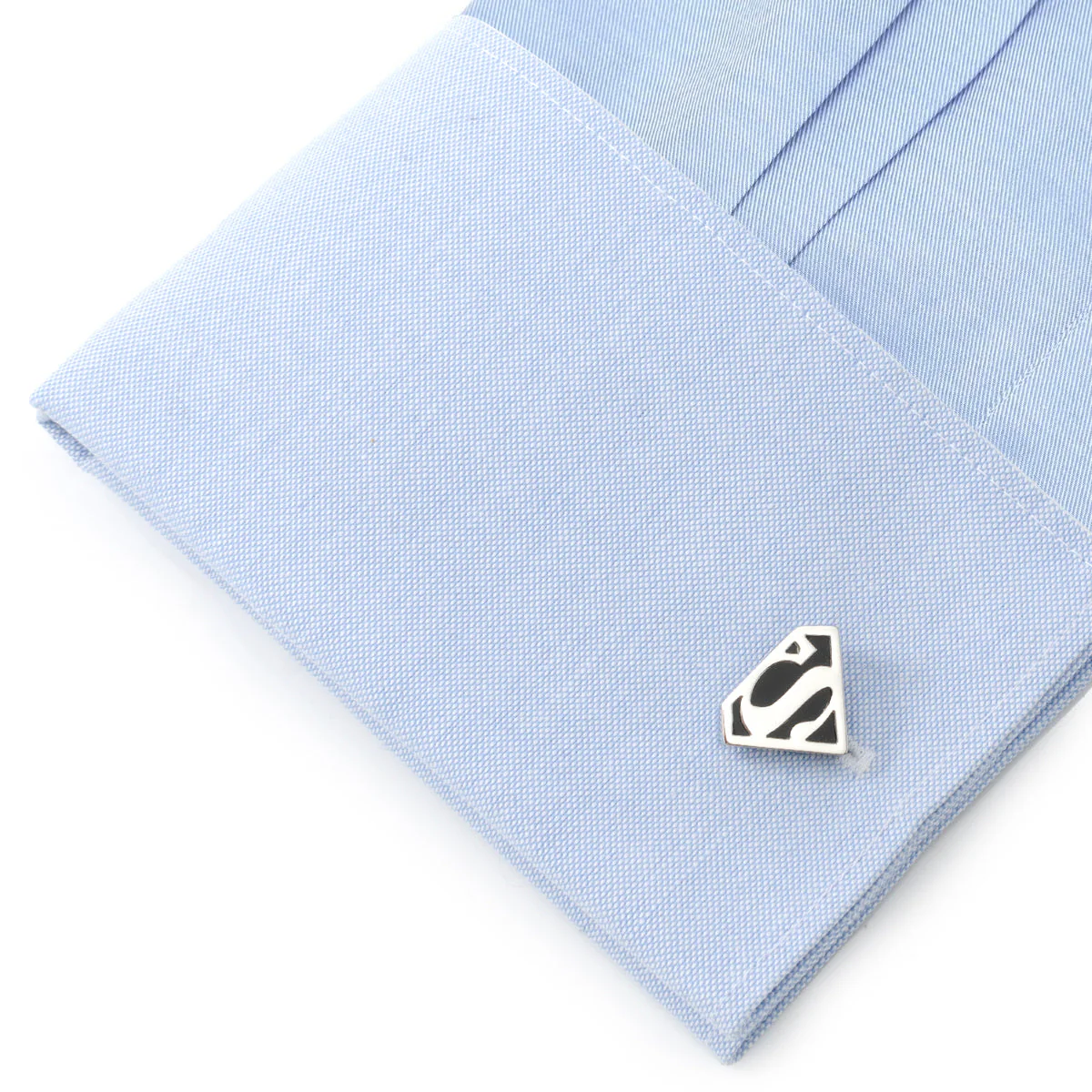 DC Superman Black Onyx Stainless Steel Cufflinks - Image 3