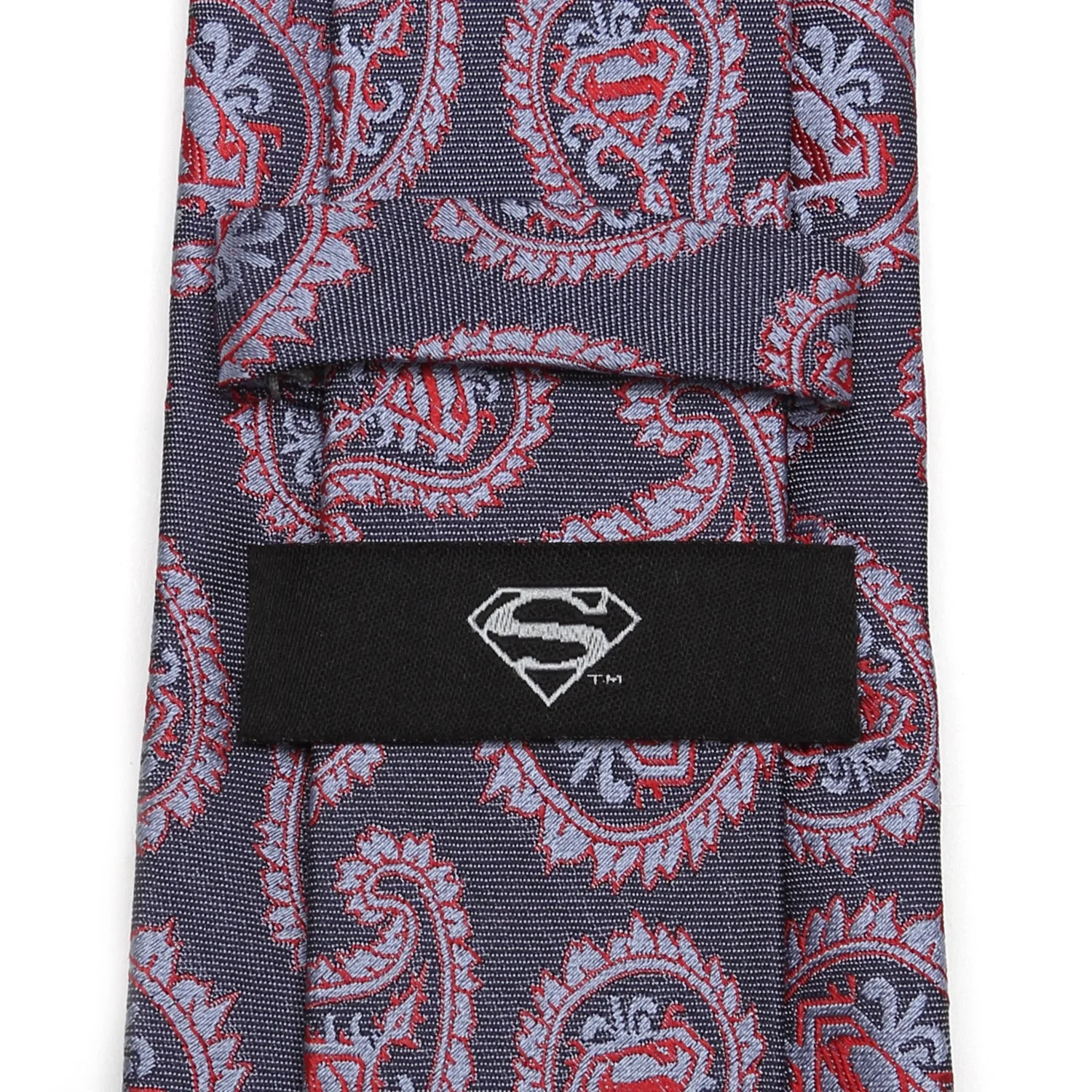 DC Superman Red and Blue Paisley Tie - Image 4
