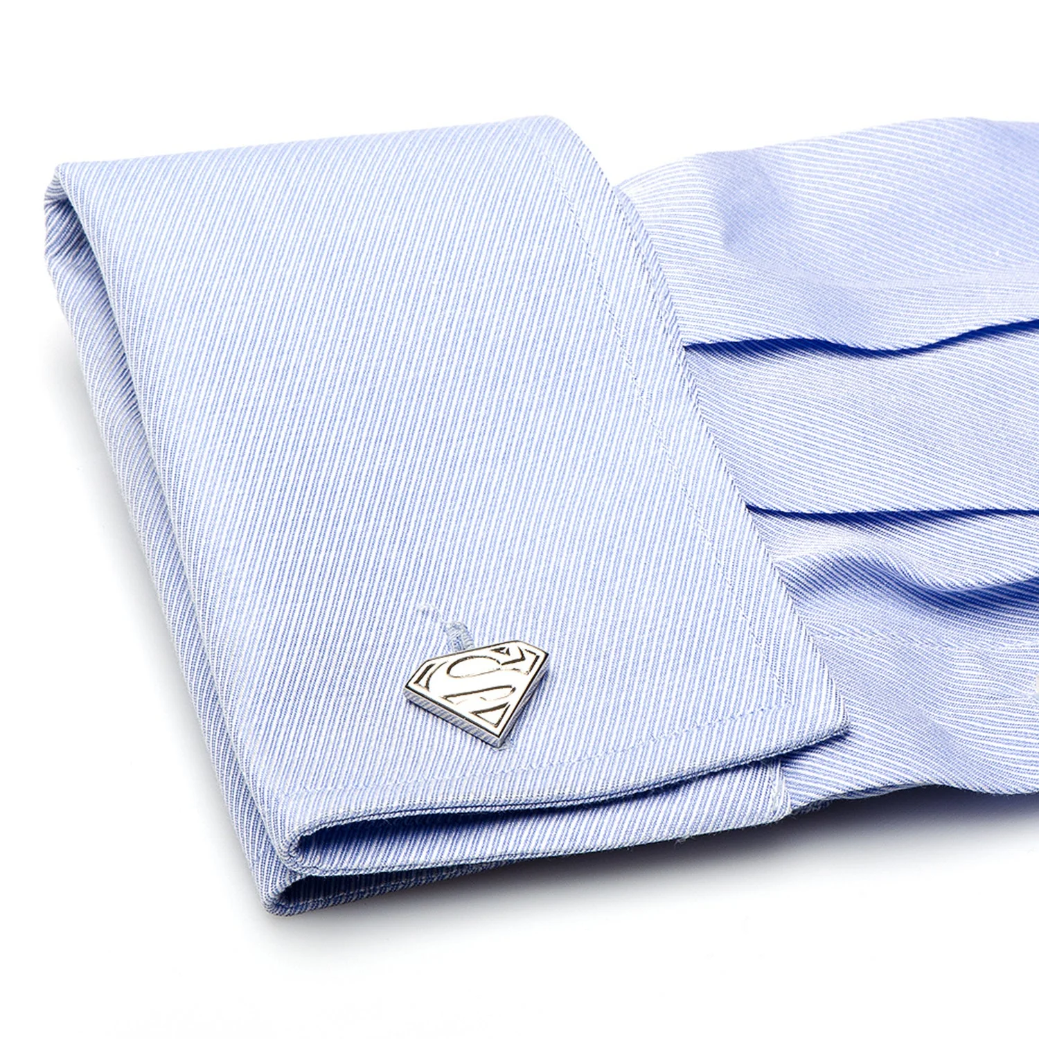 DC Superman Shield Silver Cufflinks - Image 4