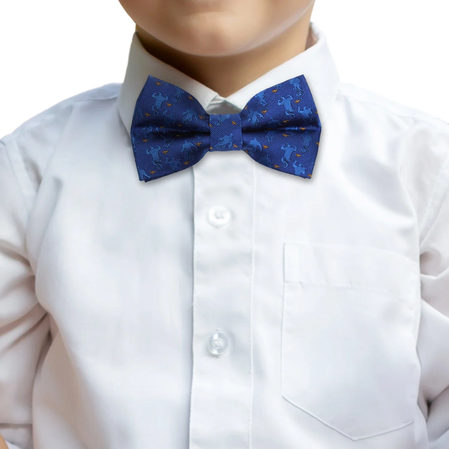 Disney Aladdin Genie Scattered Blue Big Boys' Bow Tie - Image 2