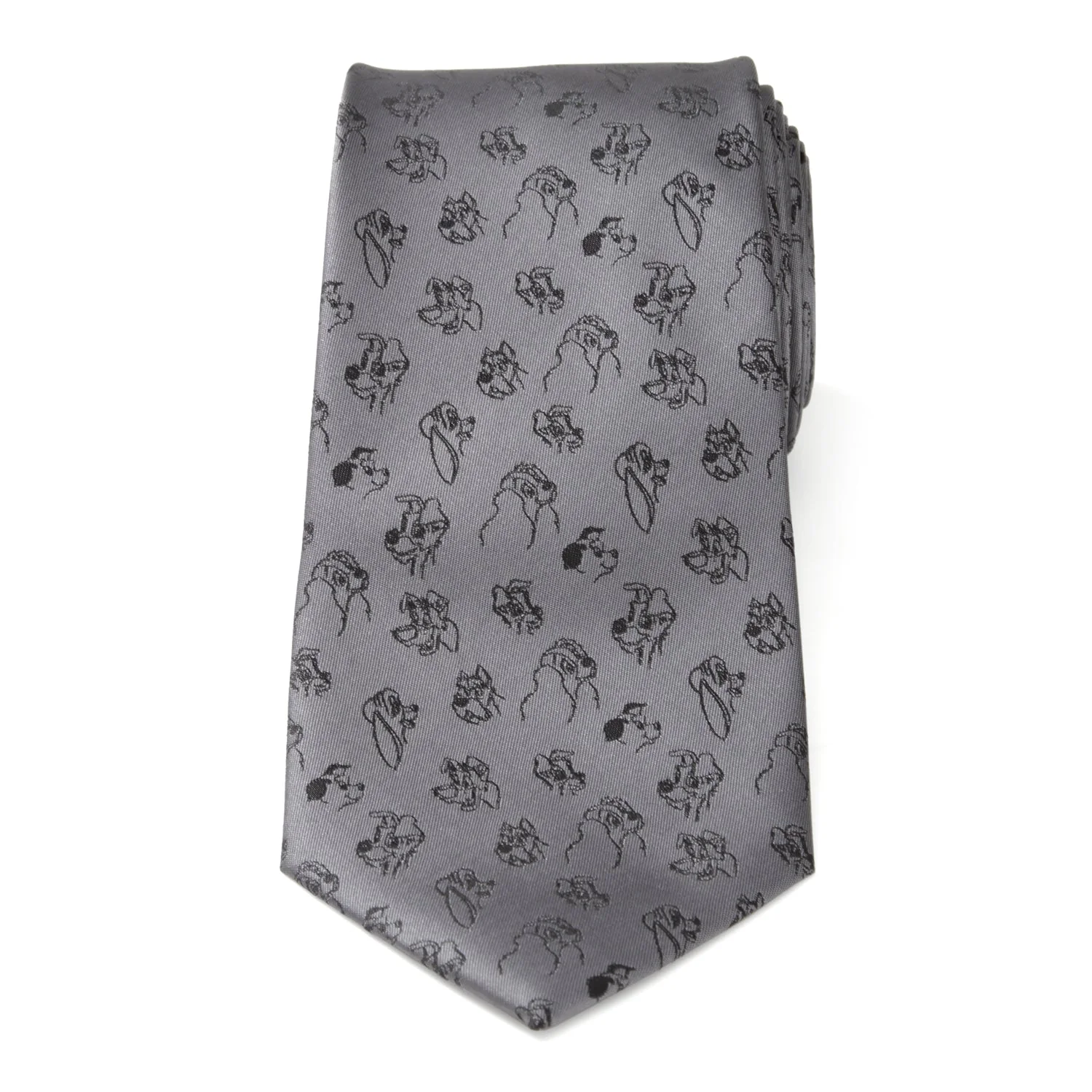 Disney Dogs Gray Men's Tie - Image 3