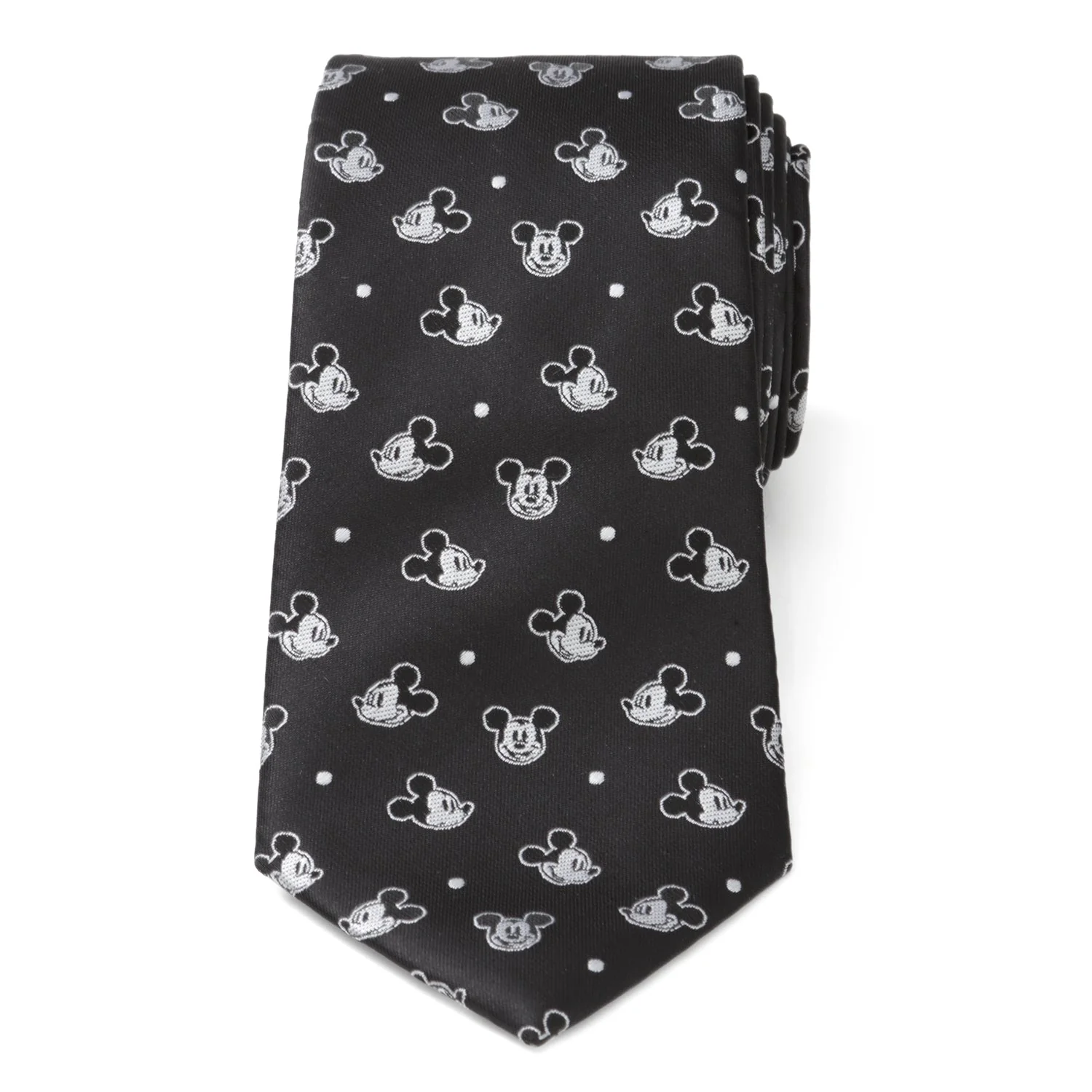 Disney Mickey Mouse Black Dot Men's Tie - Image 3