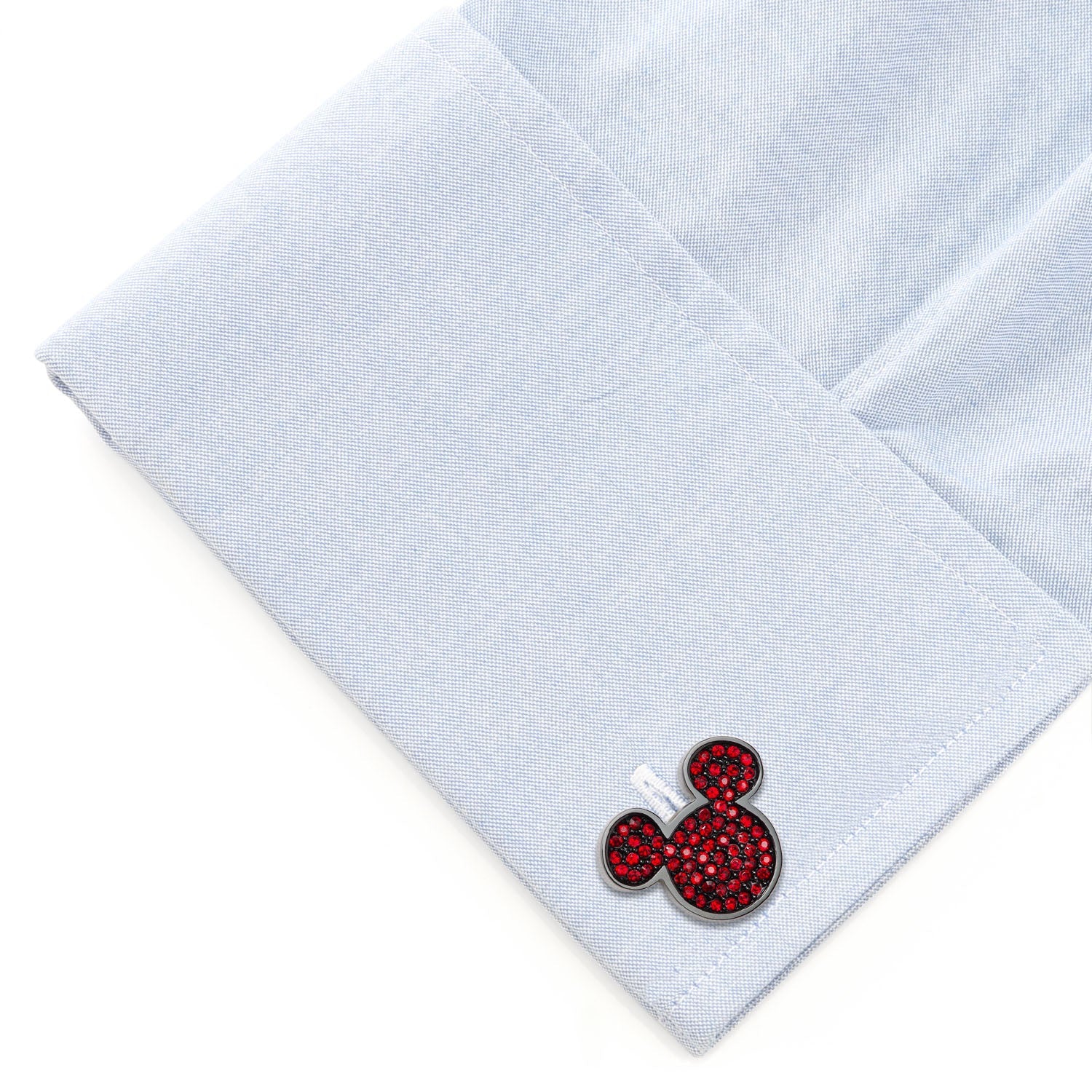Disney Mickey Mouse Maroon Crystal Cufflinks - Image 3