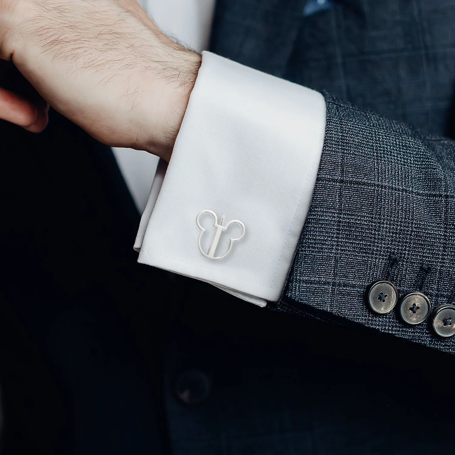 Disney Mickey Mouse Silhouette Cutout Cufflinks - Image 5