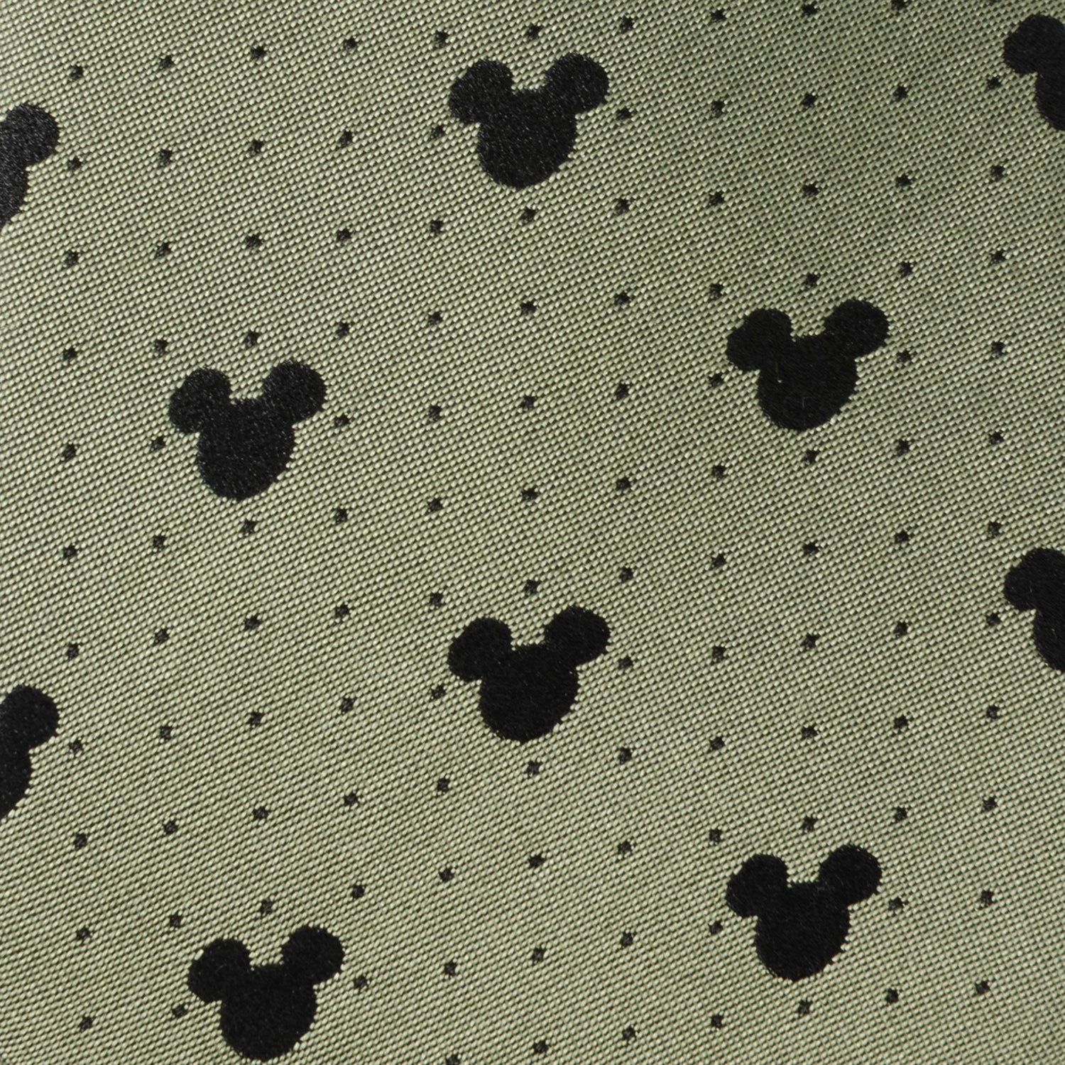 Disney Mickey Mouse Silhouette Dot Green Men's Tie - Image 4