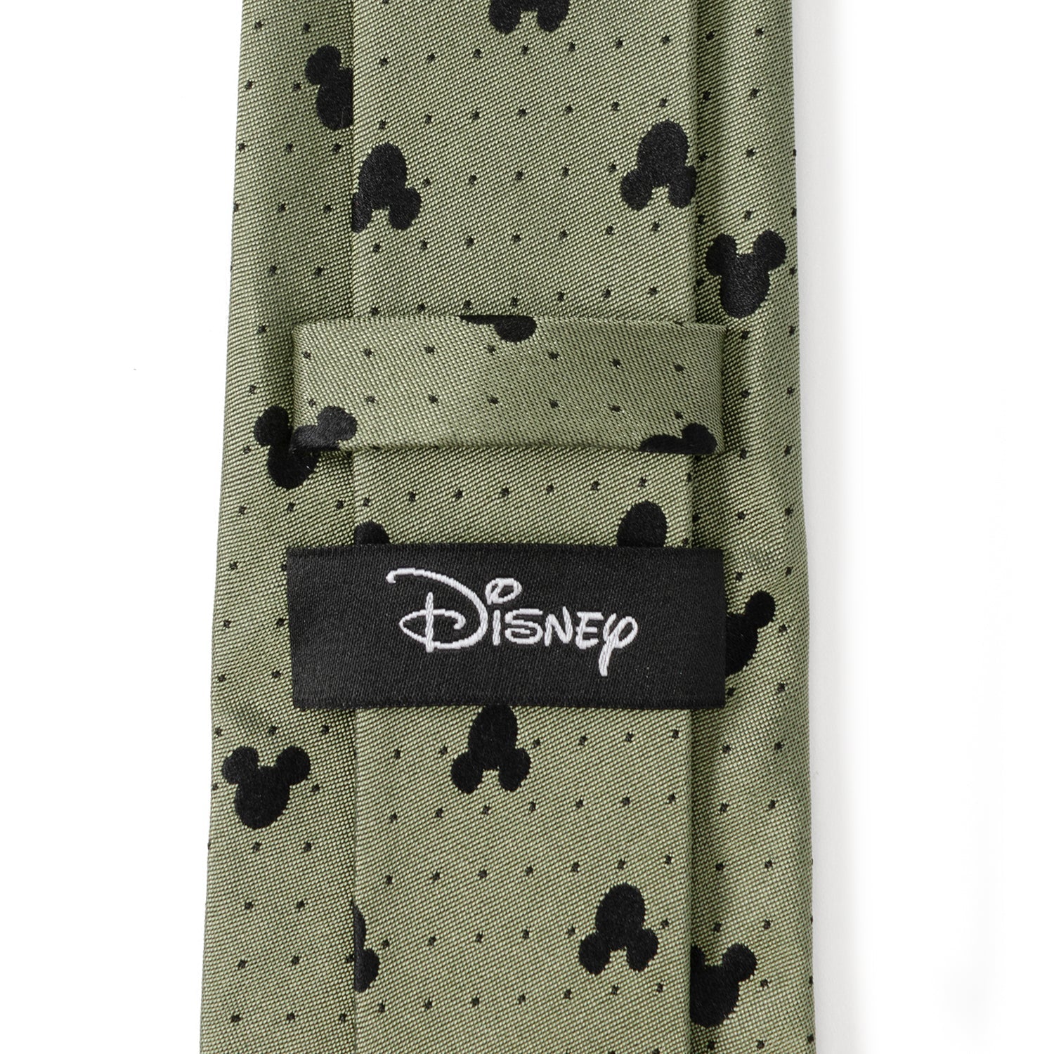Disney Mickey Mouse Silhouette Dot Green Men's Tie - Image 5