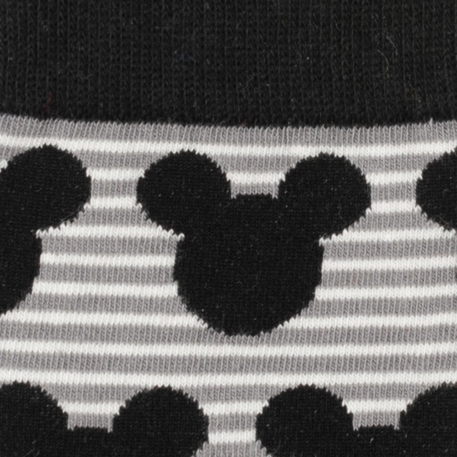 Disney Mickey Mouse Stripe Gray Sock and Mickey Blue Lapel Pin Gift Set - Image 3