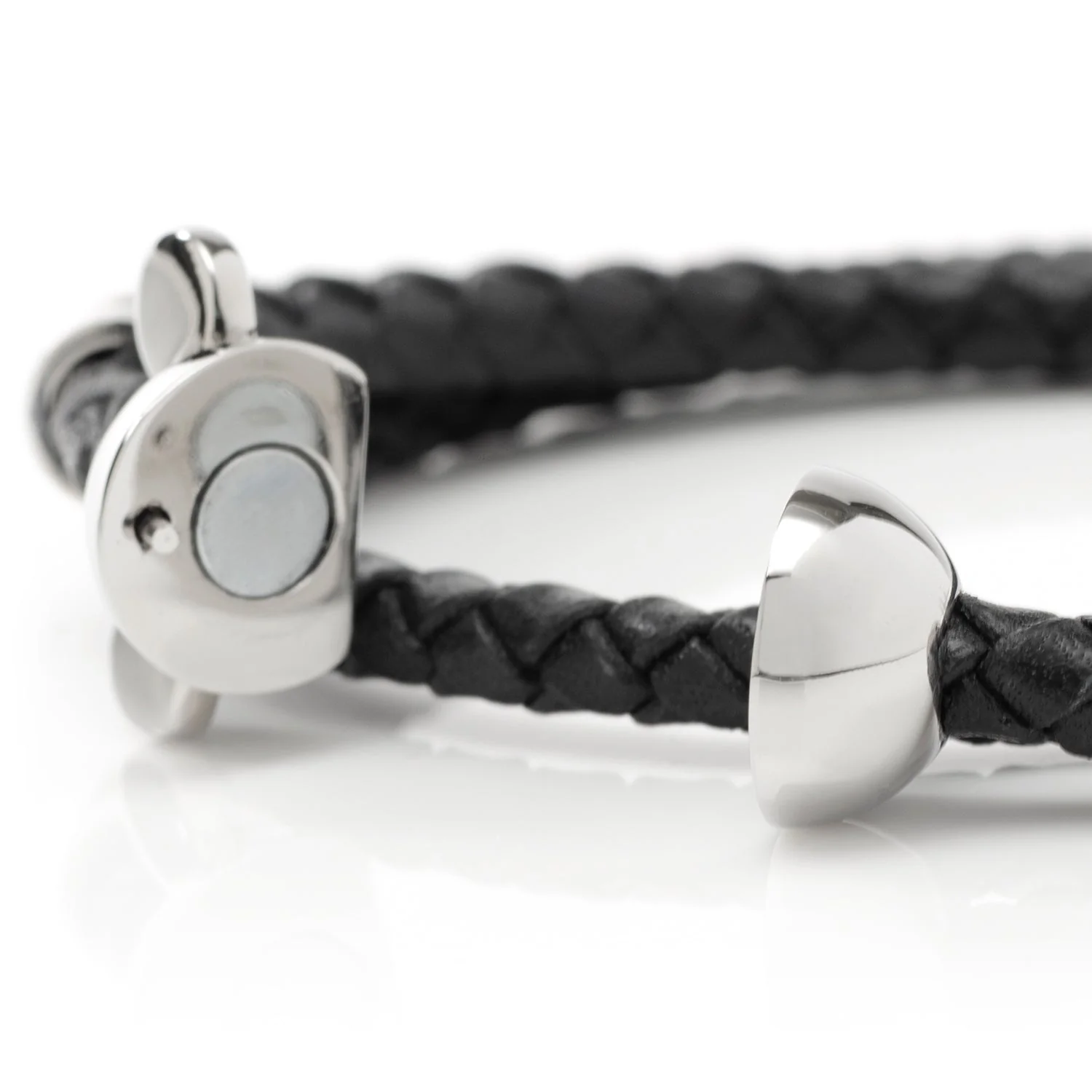 Disney Mickey Silhouette Black Double Wrapped Leather Bracelet - Image 6