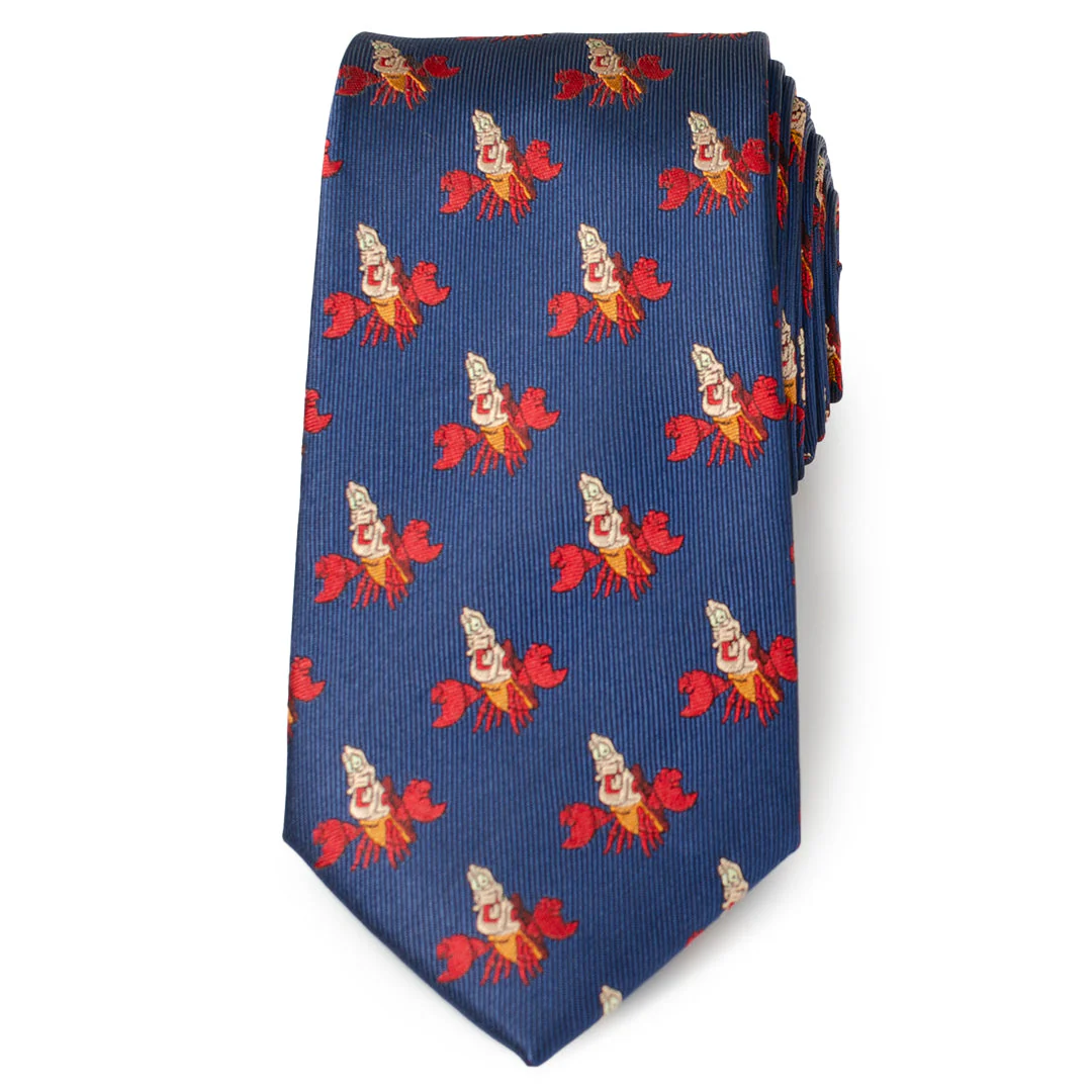 Disney The Little Mermaid Sebastian Hidden Message Blue Men's Tie - Image 4
