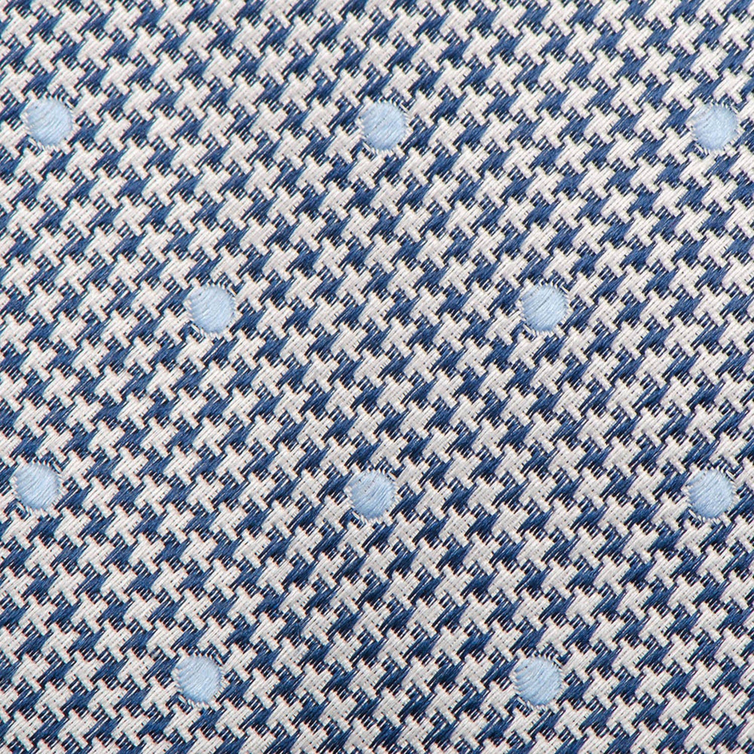 Dotted Herringbone Gray Silk Tie - Image 4