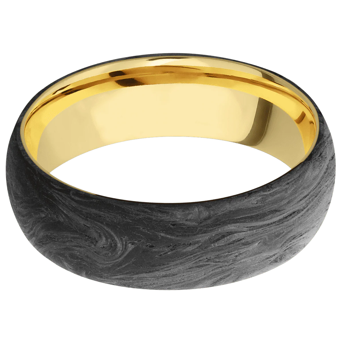 Forged Carbon Fiber + None Finish + 14K Yellow Gold - Image 3