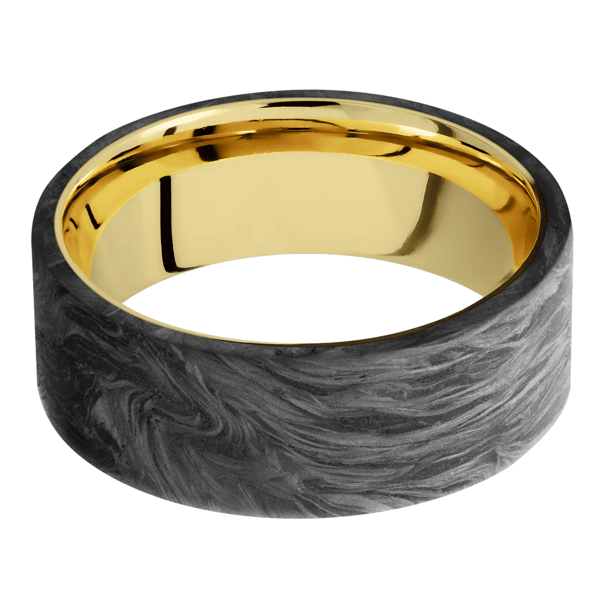 Forged Carbon Fiber + None Finish + 14K Yellow Gold - Image 3