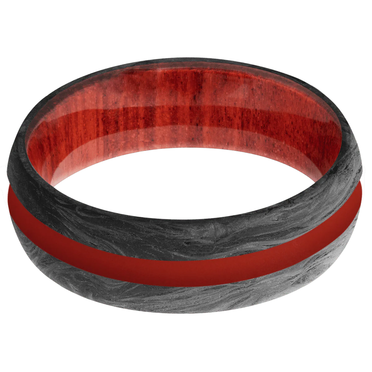 Forged Carbon Fiber + None Finish + Red Heart - Image 3