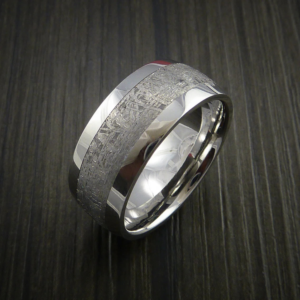 Gibeon Meteorite in Inconel Wedding Men's Band - Image 4