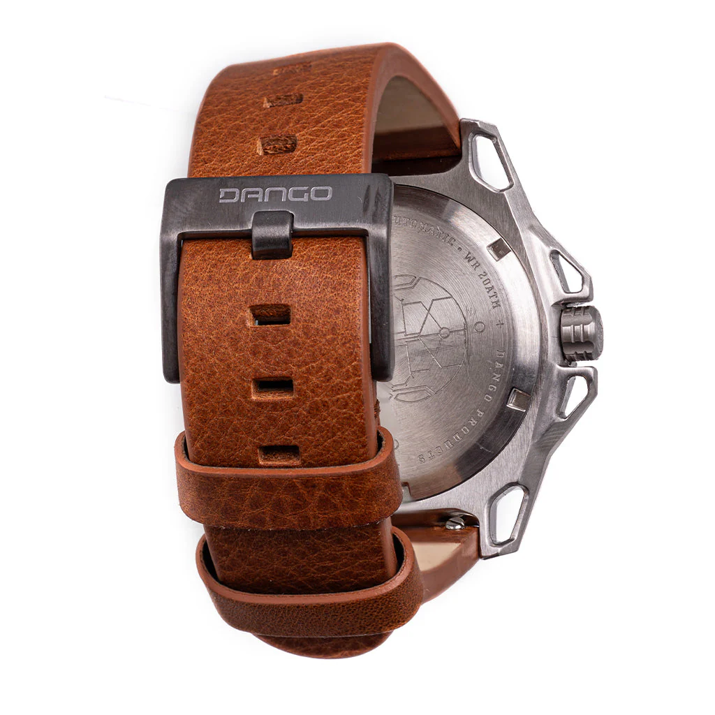 GMT-01 - AUTOMATIC GMT WATCH WITH ITALIAN LEATHER STRAP - Image 3