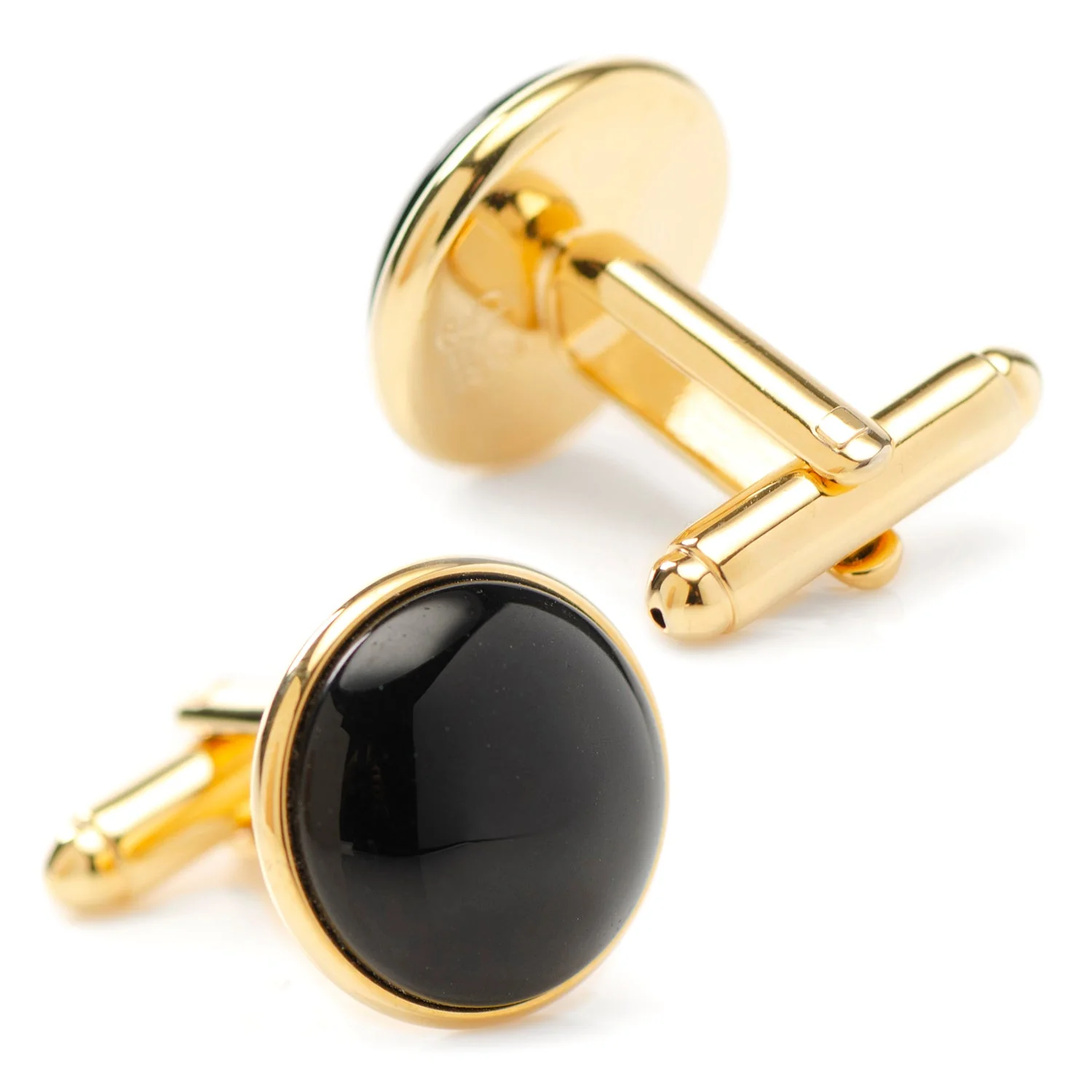 Gold and Onyx Cufflinks - Image 2