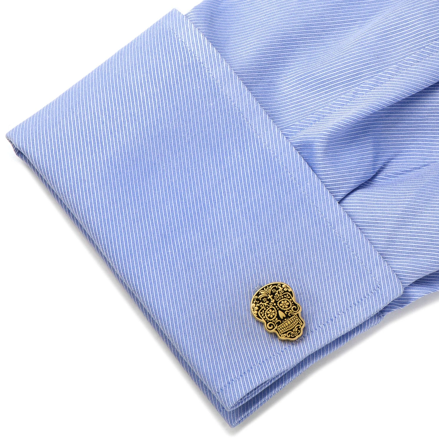 Gold Day of the Dead Cufflinks - Image 3