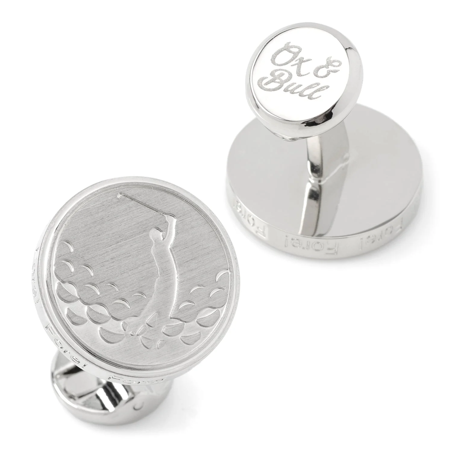 Golf Fore Silver Cufflinks - Image 2