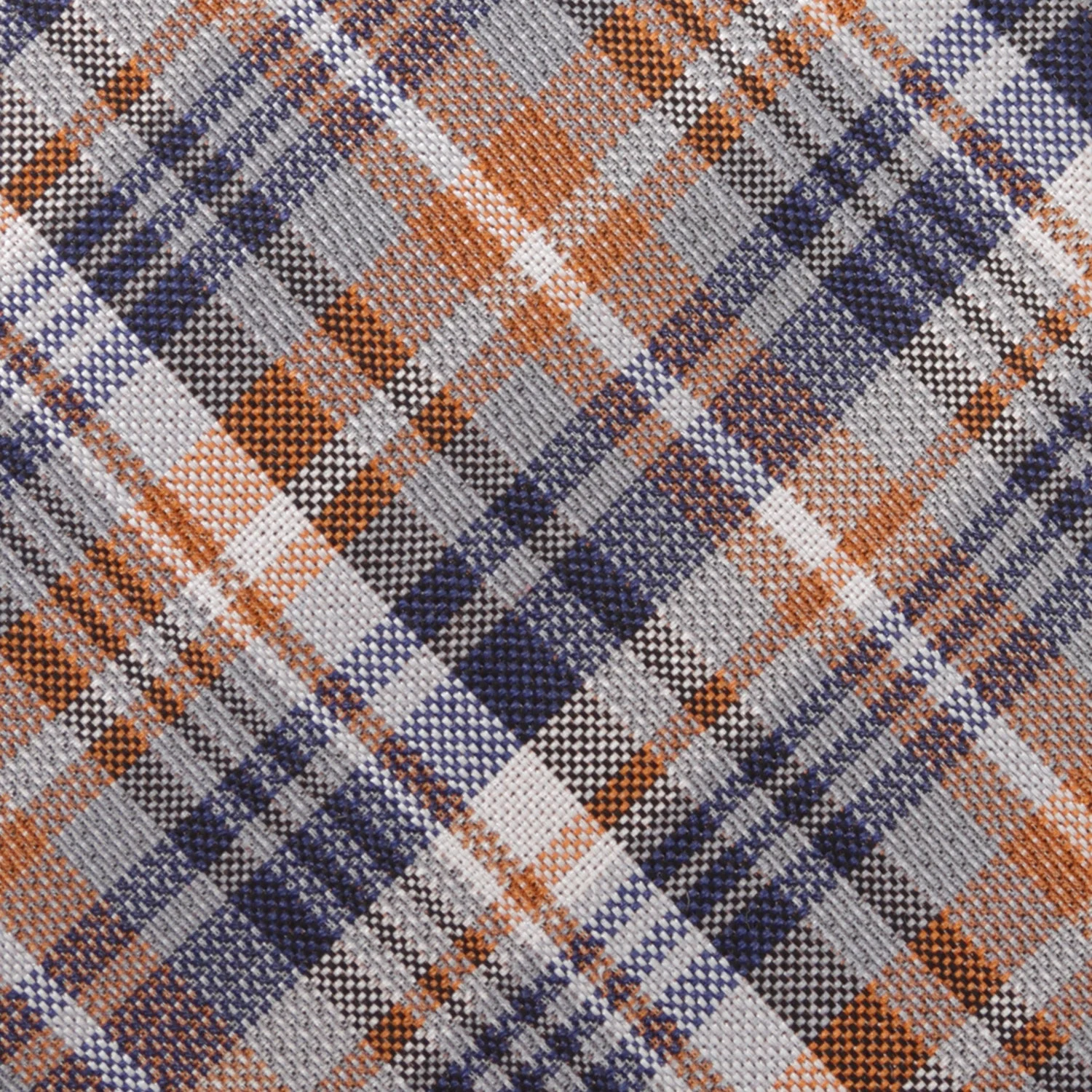 Gray Plaid Men's Tie - Image 4