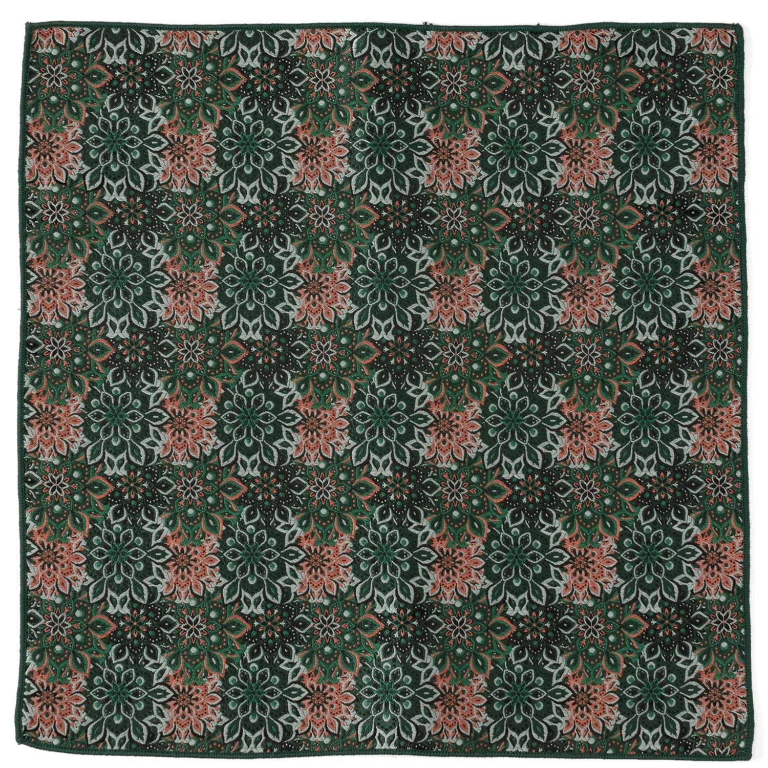 Green Floral Tie and Pocket Square Gift Set - Image 6