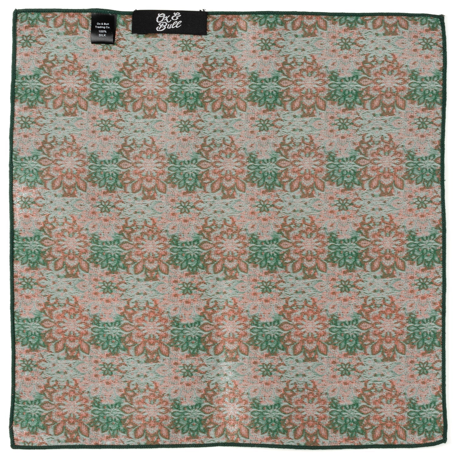 Green Floral Tie and Pocket Square Gift Set - Image 7