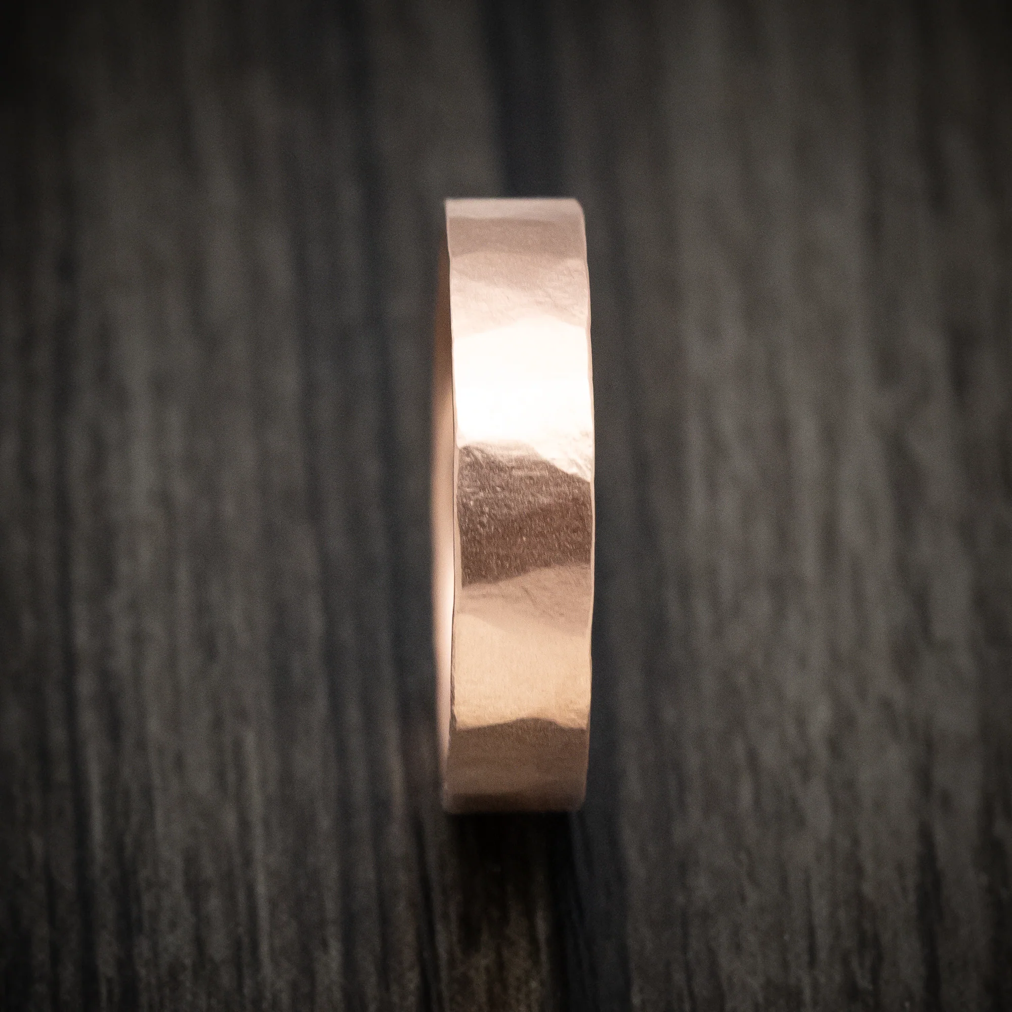 Hand-Forged 14K Gold Ring Custom Made Men's Band - Image 3
