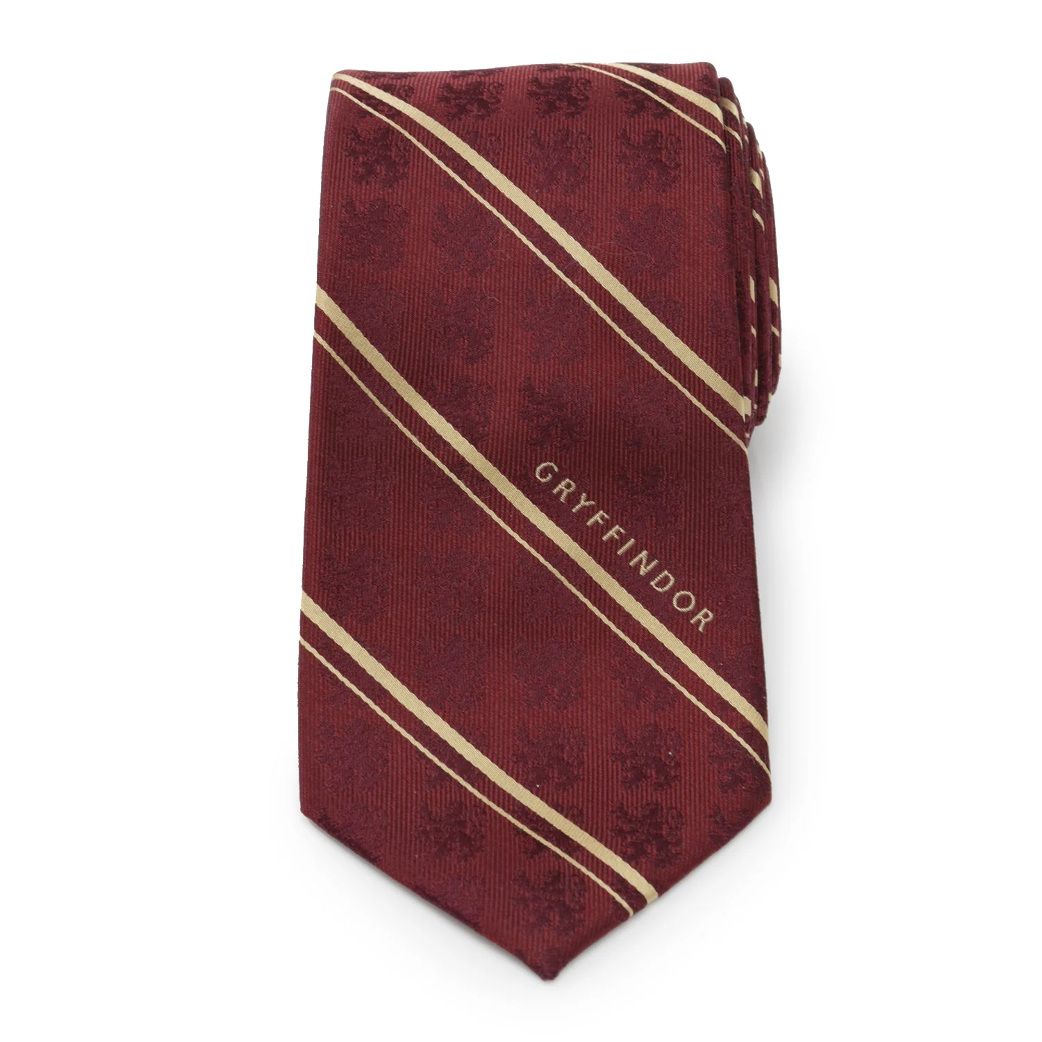 Harry Potter Gryffindor Maroon Stripe Silk Men's Tie - Image 3