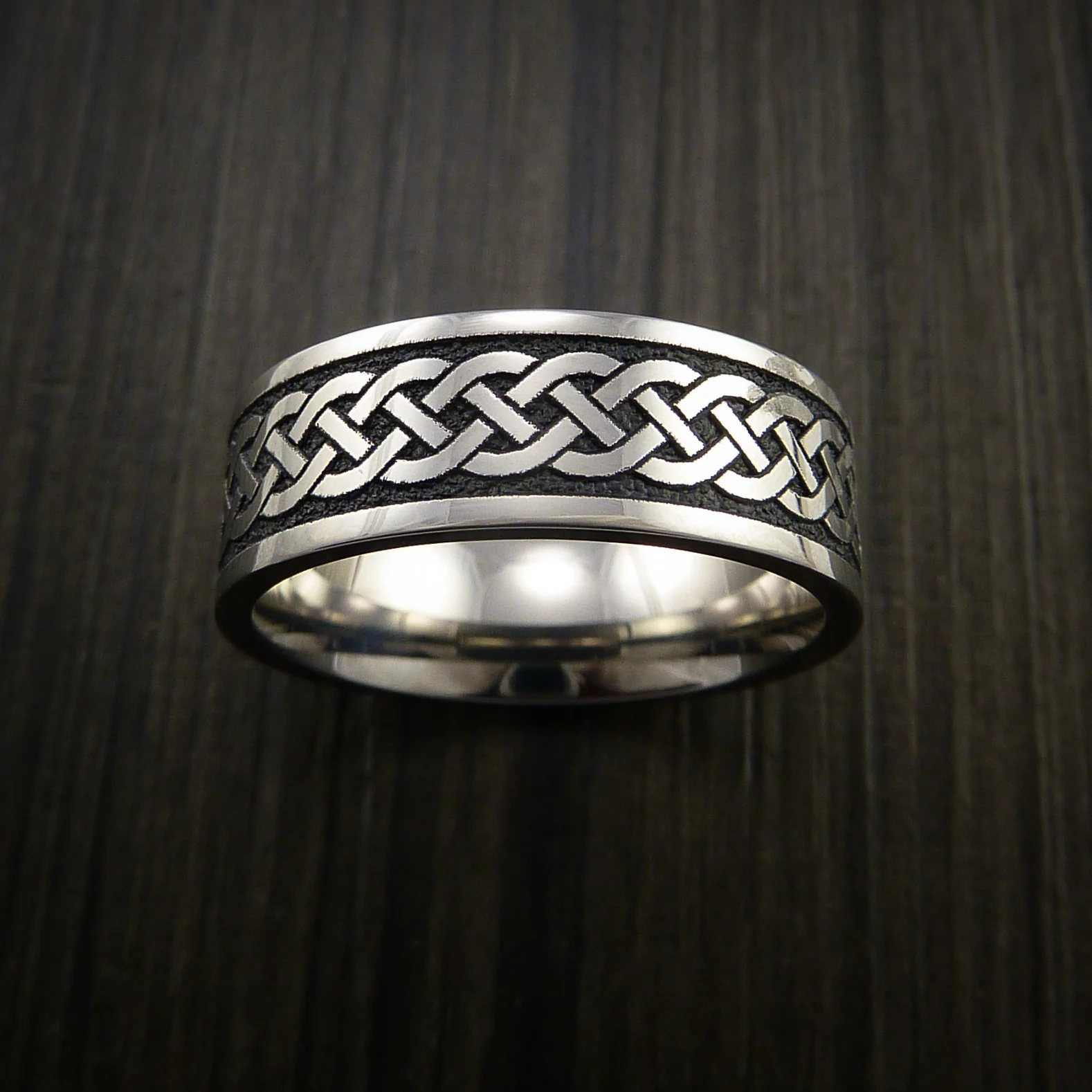 Inconel Celtic Irish Knot Men's Ring Carved Band - Image 2