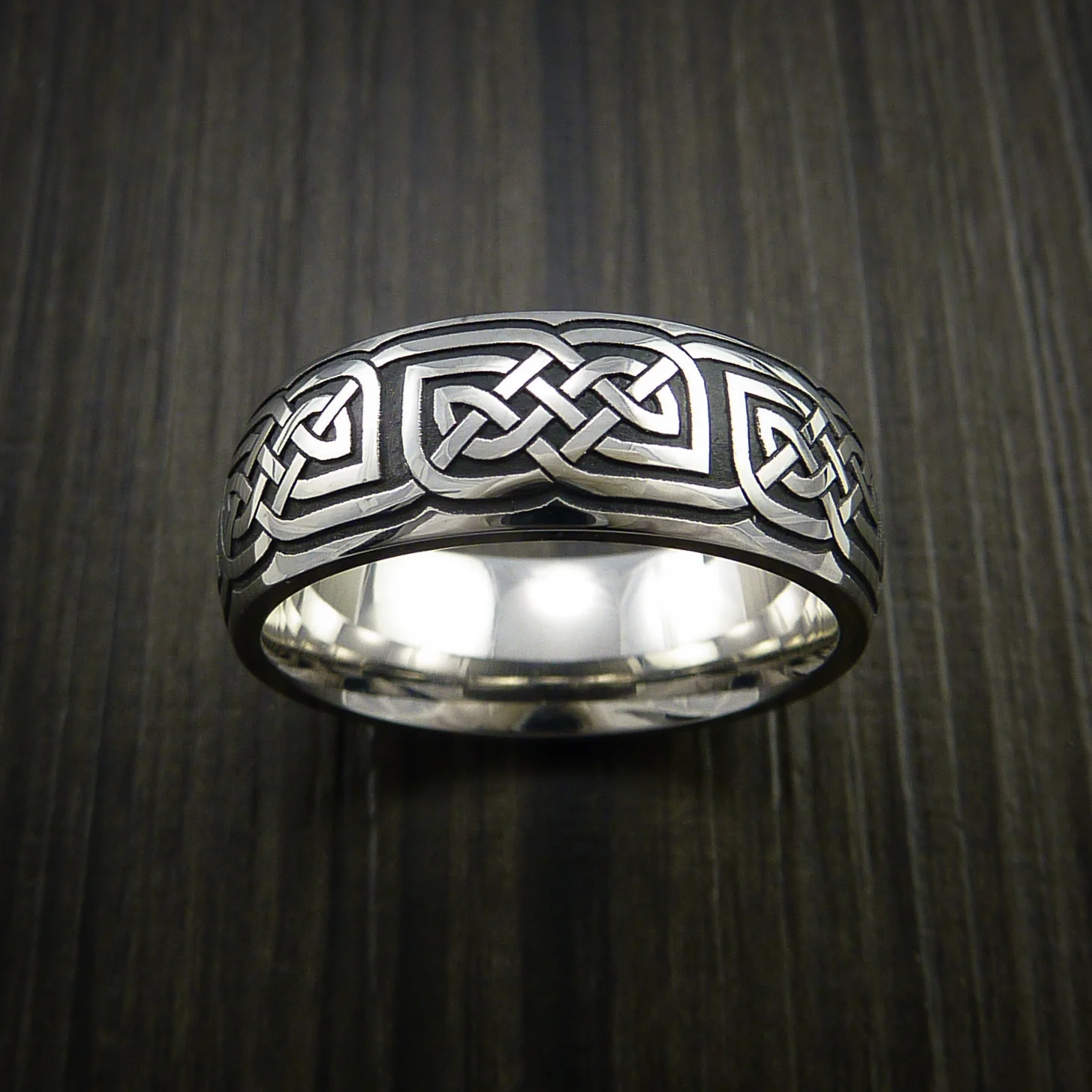 Inconel Celtic Wedding Men's Ring Celtic Knot Custom Made - Image 2