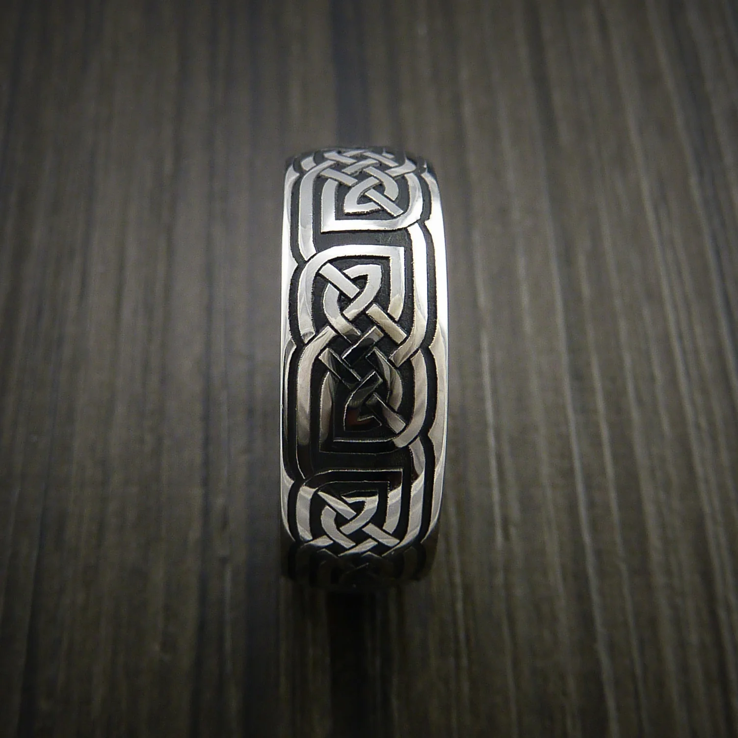 Inconel Celtic Wedding Men's Ring Celtic Knot Custom Made - Image 3