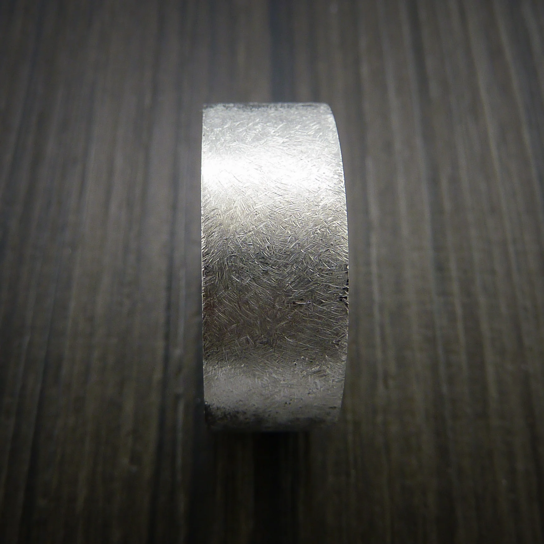 Inconel Wide Men's Ring Distressed Smooth Finish Band - Image 3