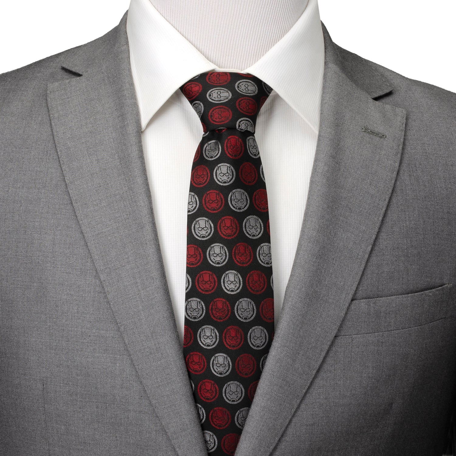 Marvel Ant-Man Red and Gray Charcoal Tie - Image 2