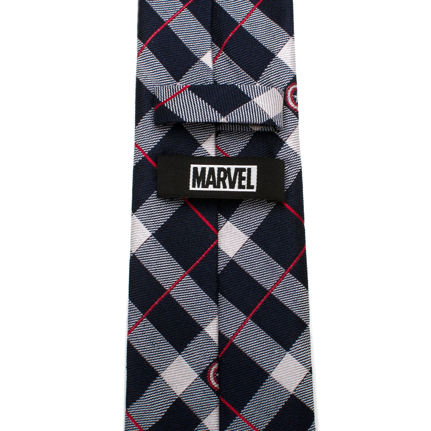 Marvel Captain America Blue Plaid Tie - Image 4