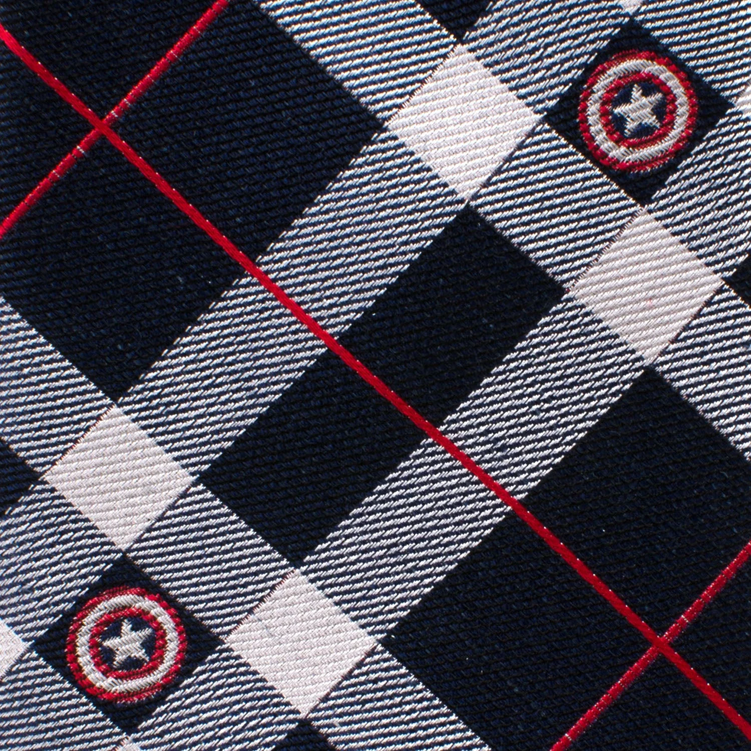 Marvel Captain America Blue Plaid Tie - Image 5