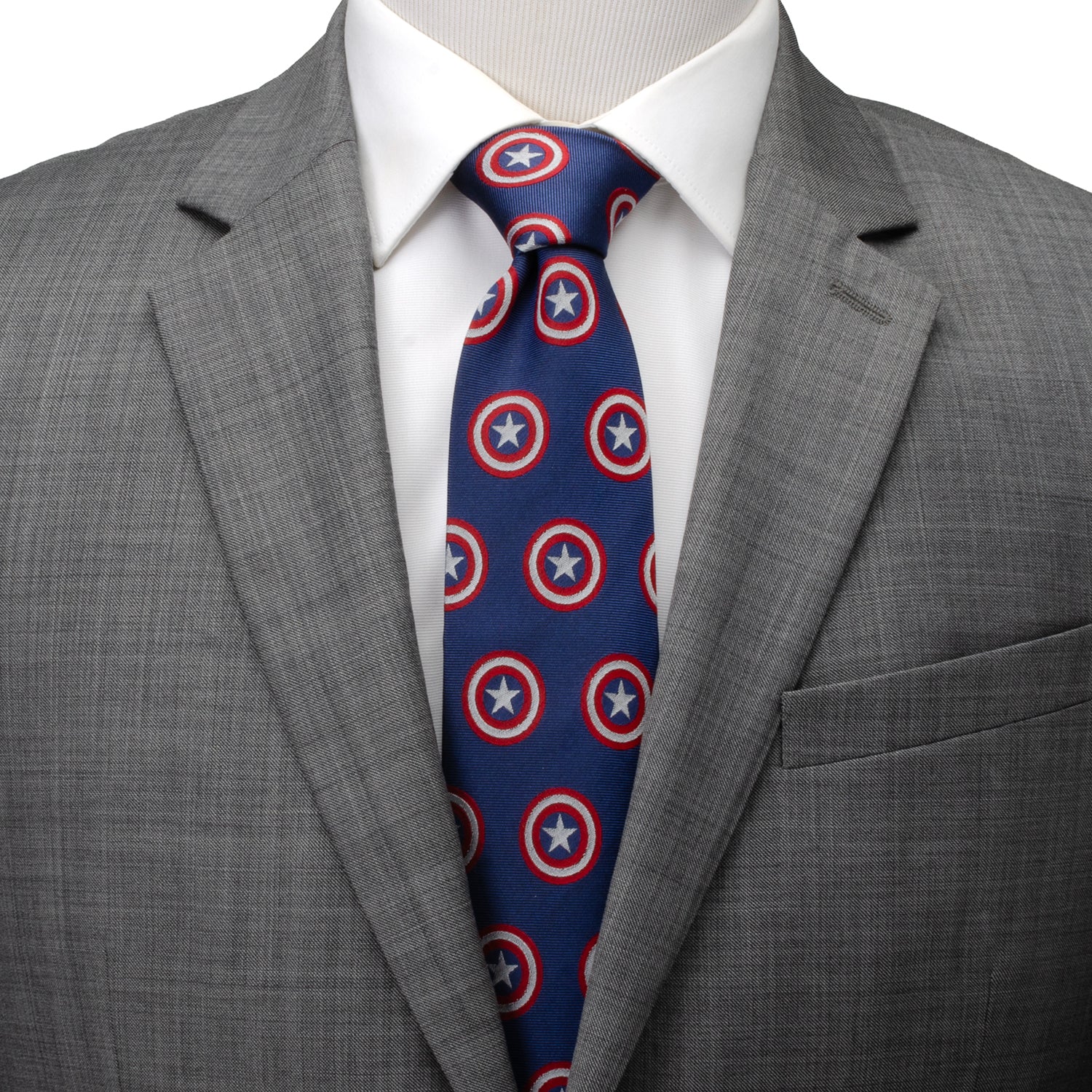 Marvel Captain America Hidden Message Blue Men's Tie - Image 2