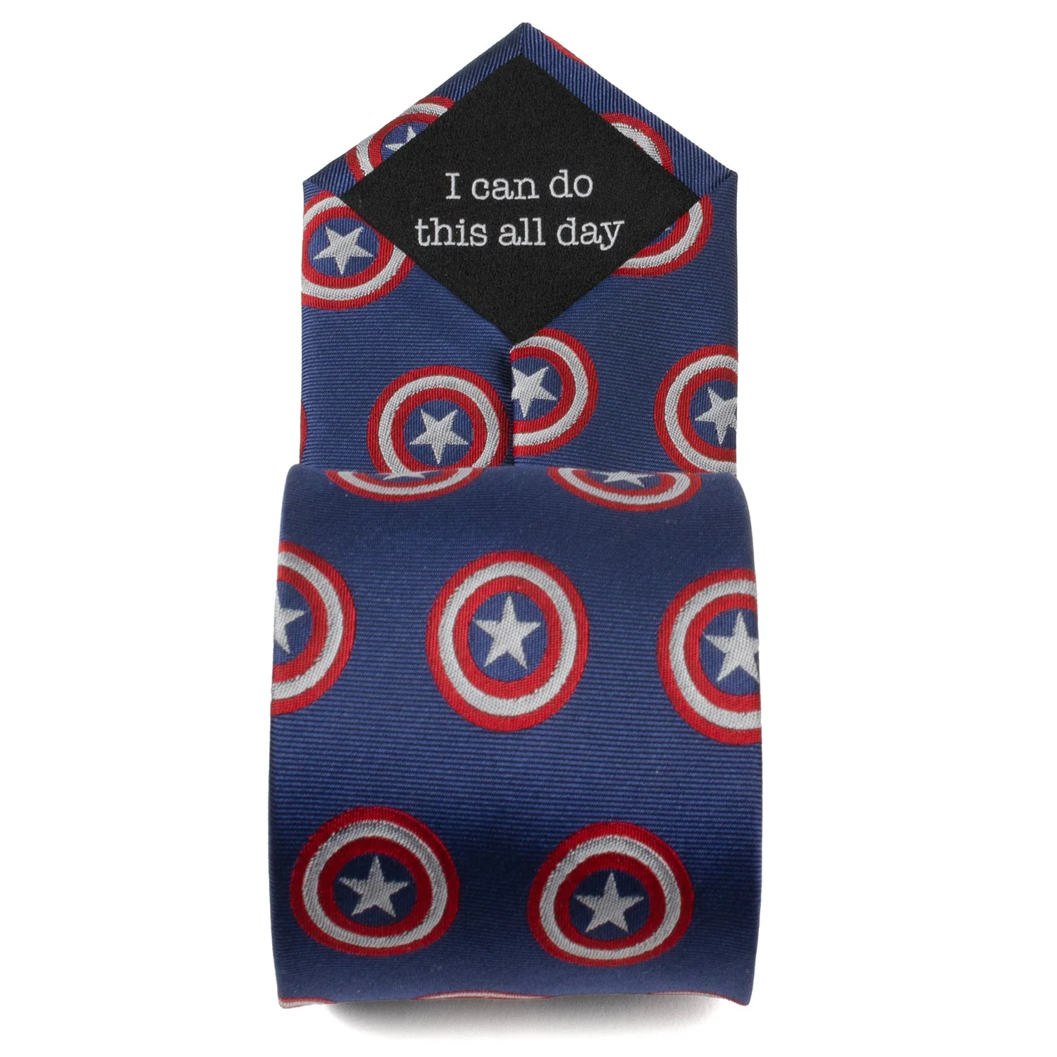 Marvel Captain America Hidden Message Blue Men's Tie - Image 5