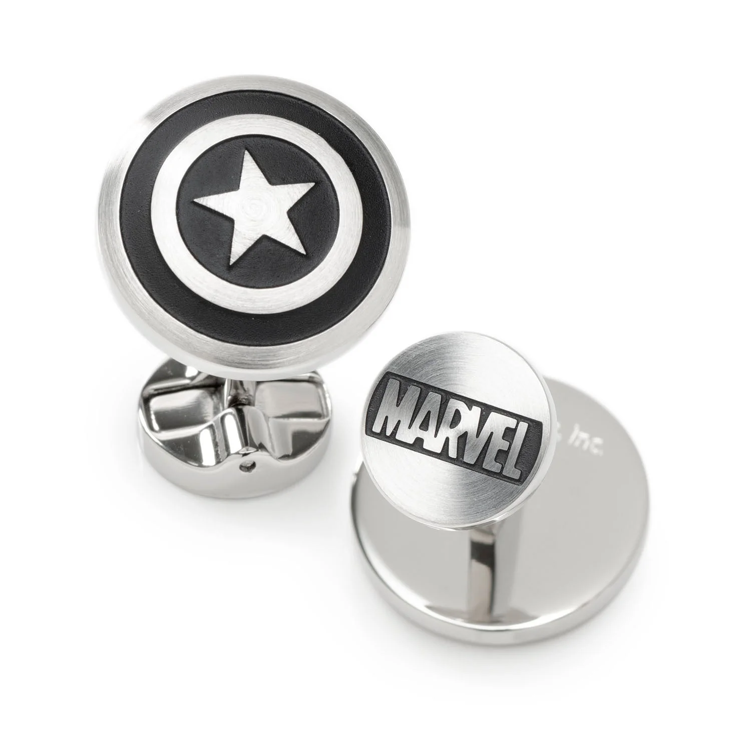Marvel Captain America Shield Stainless Steel Cufflinks - Image 2