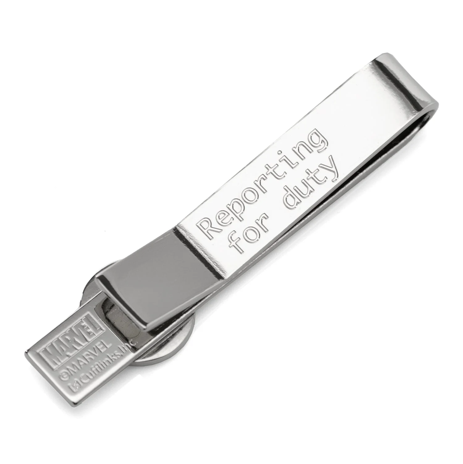 Marvel Captain America Silver Hidden Message Tie Bar - Image 4