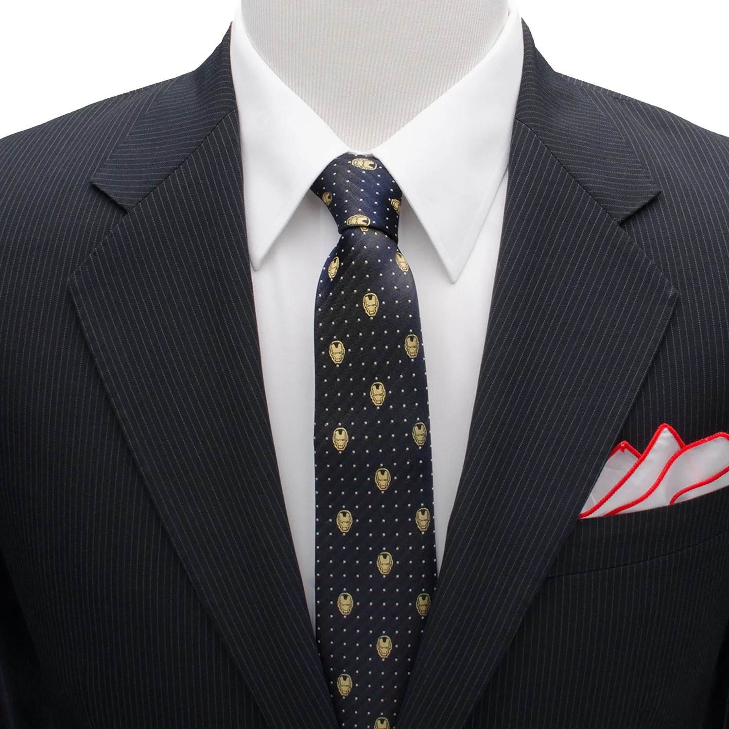 Marvel Iron Man Gray Dot Tie - Image 2